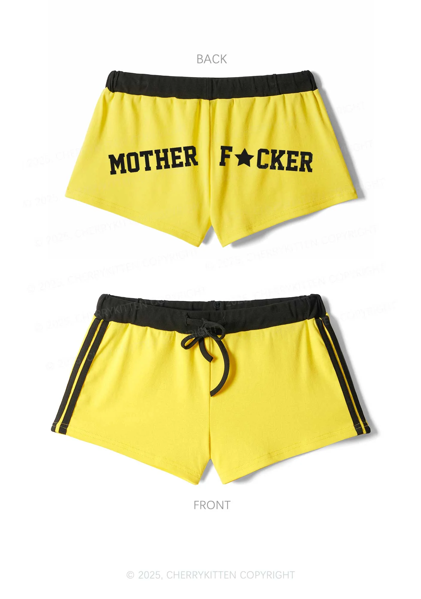 Motherfxcker Y2K Drawstring Mini Shorts Cherrykitten - Image 5
