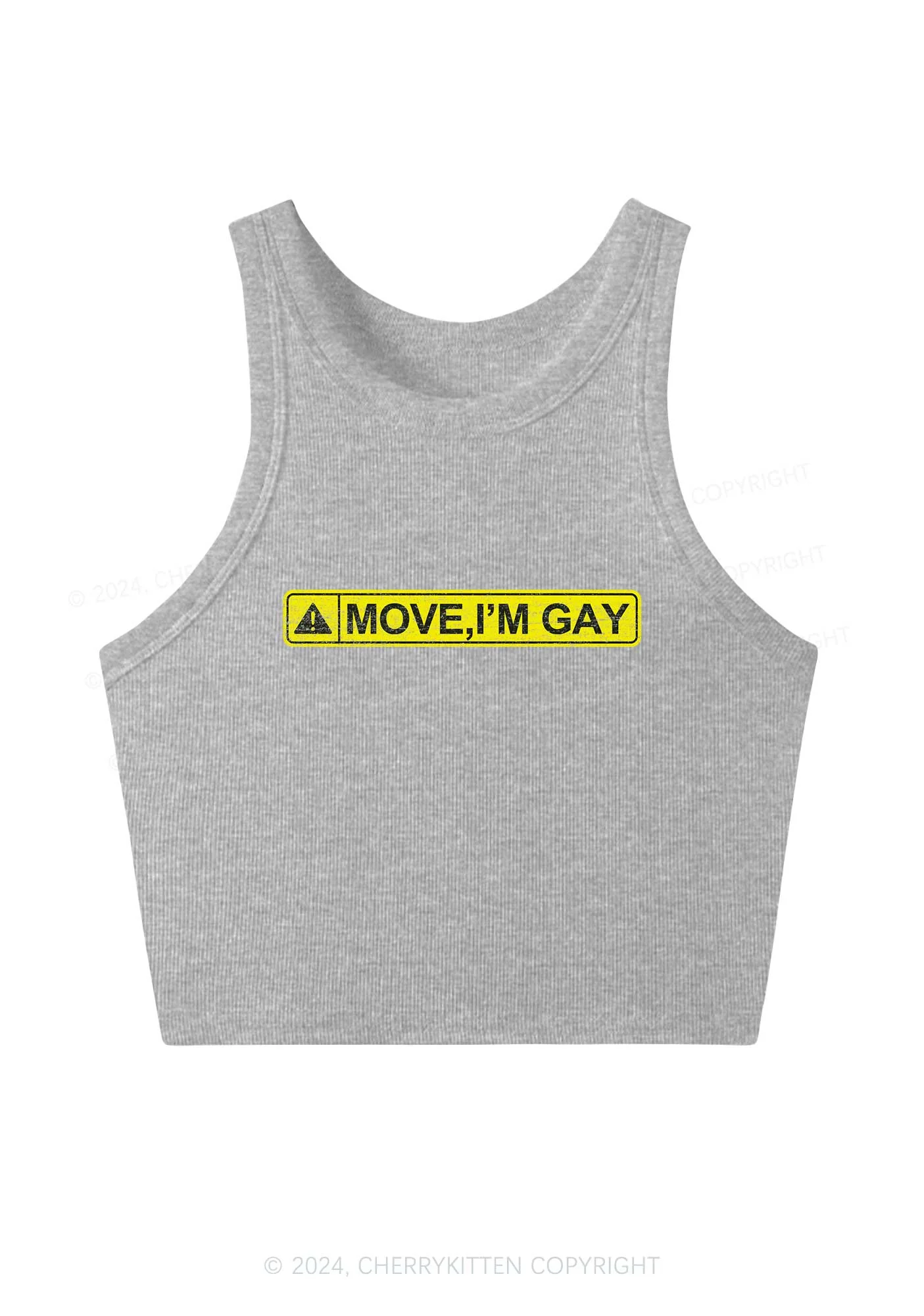 Move I'm Gay Y2K Crop Tank Top Cherrykitten - Image 4