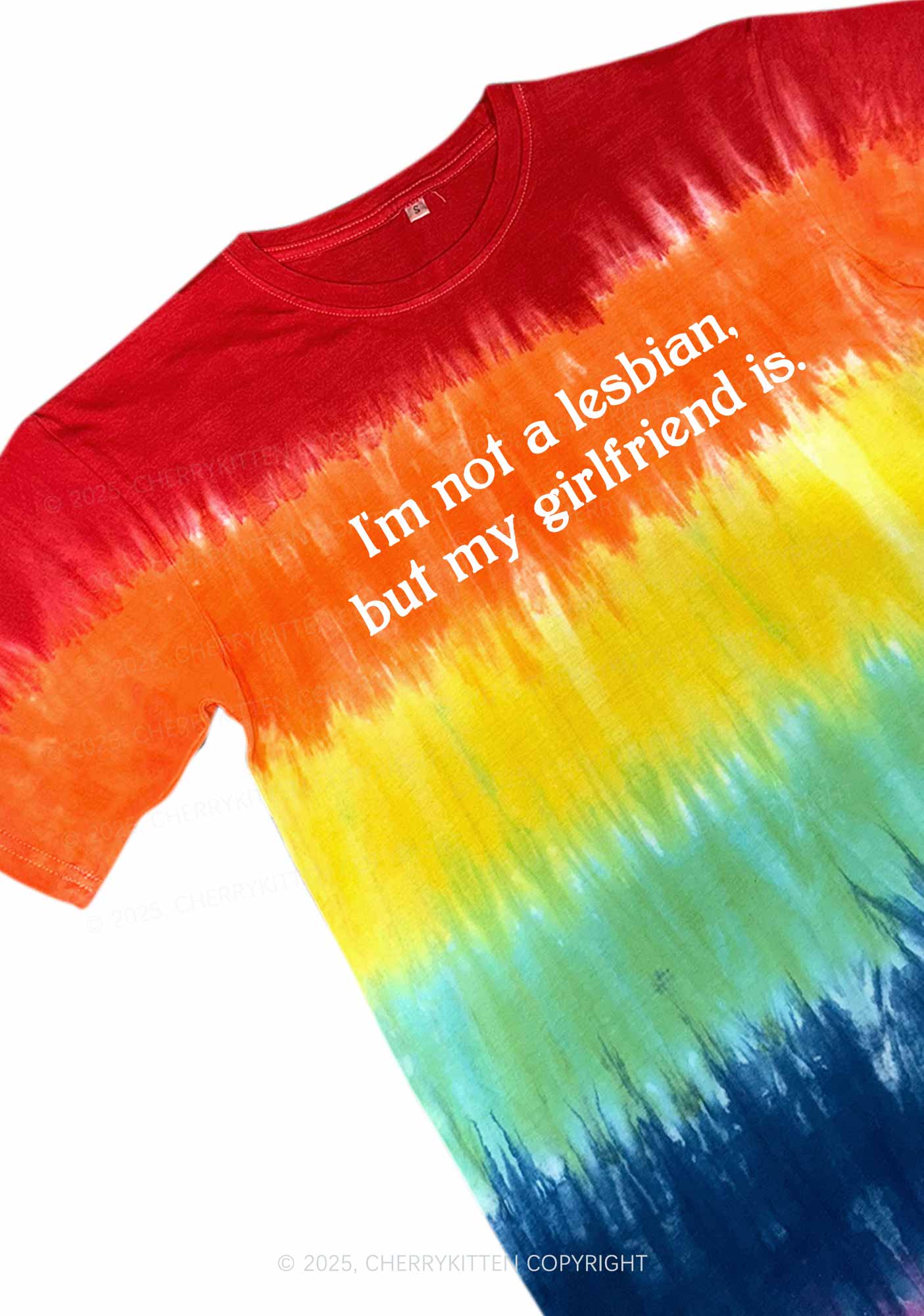 My GF Is Lesbian Pride Y2K Tie Dye Shirts Cherrykitten - Image 2