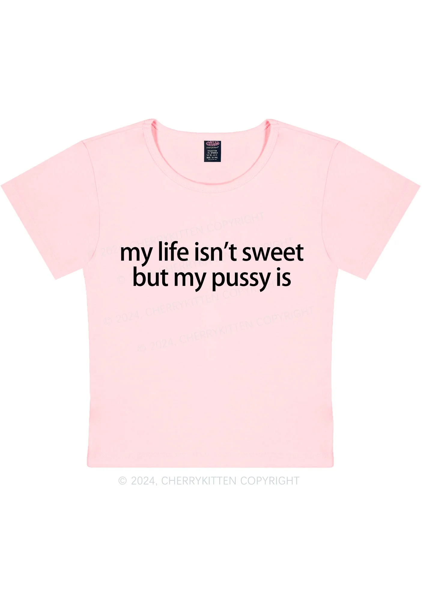 My Life Isn't Sweet Y2K Baby Tee Cherrykitten