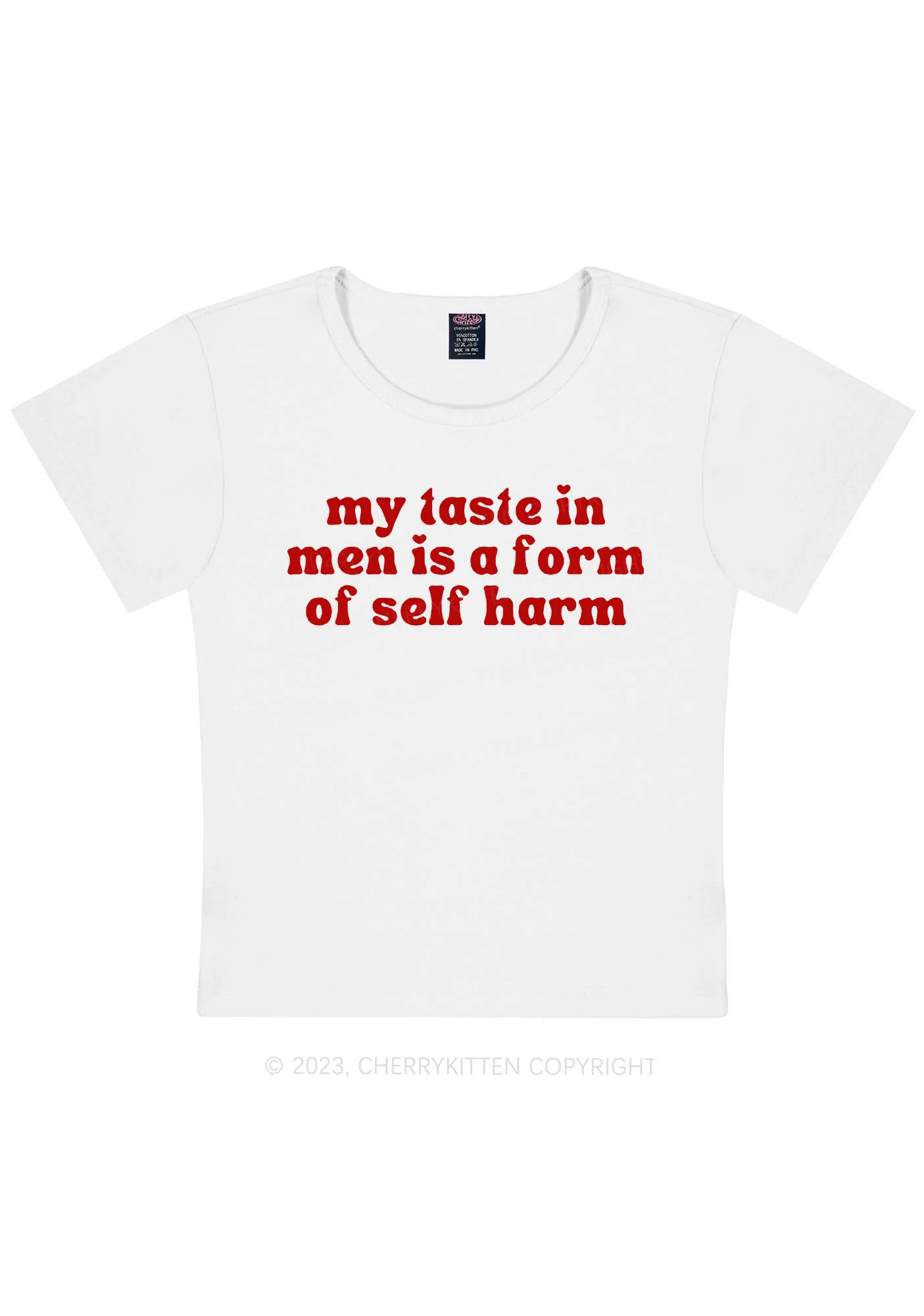My Taste In Men Y2K Baby Tee Cherrykitten