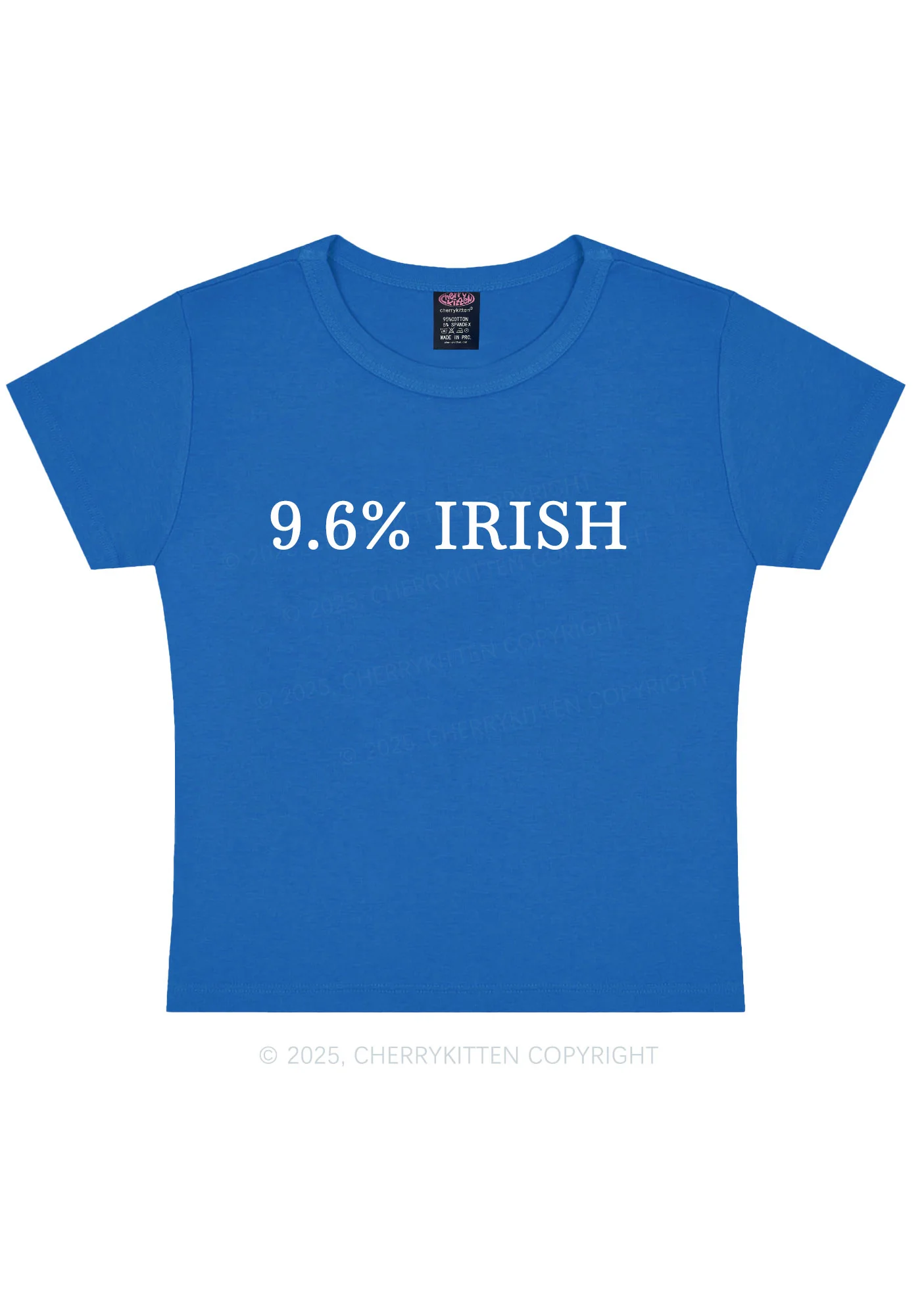 Nine Point Six Percent Irish St Patricks Y2K Baby Tee Cherrykitten - Image 8