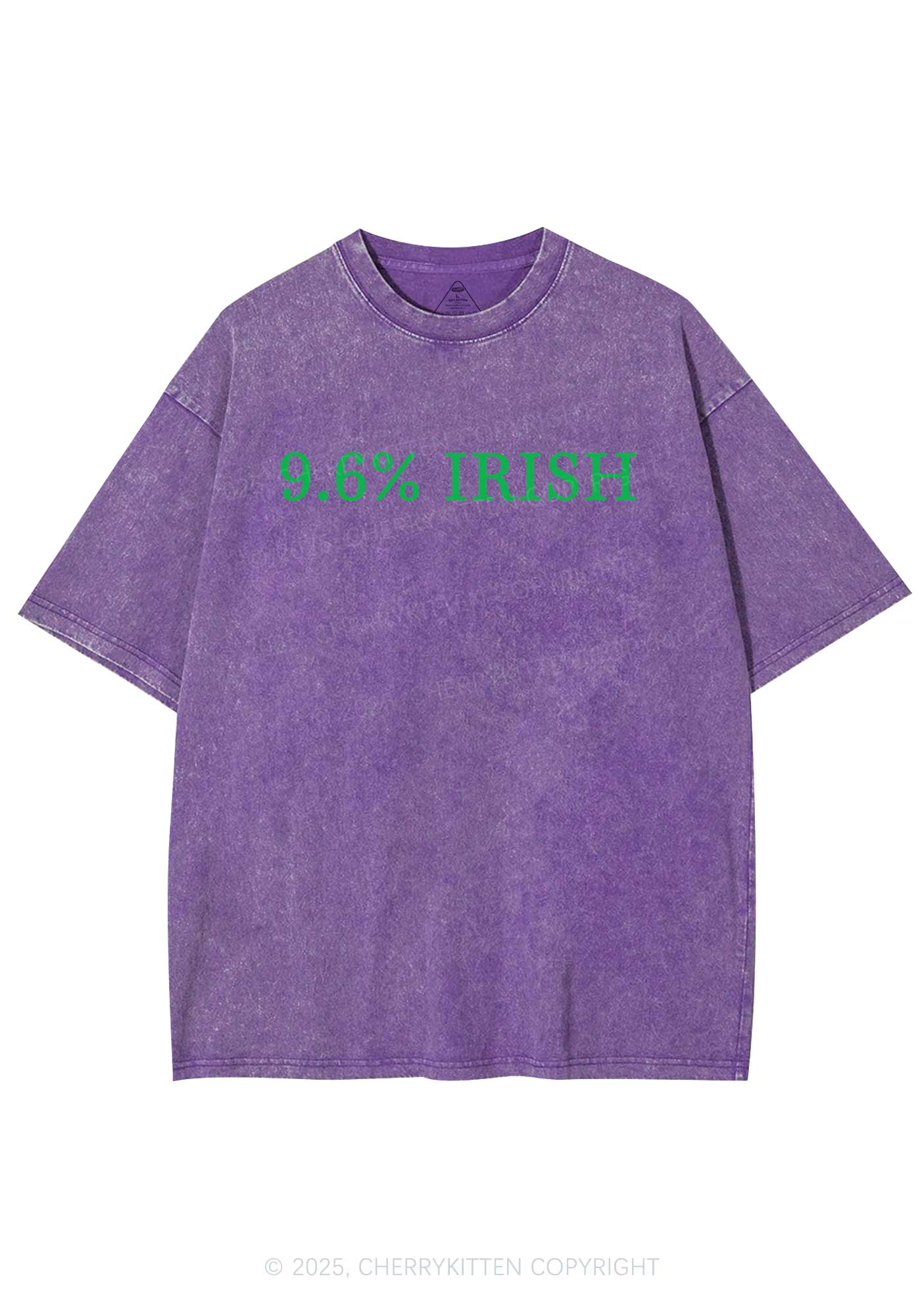 Nine Point Six Percent Irish St Patricks Y2K Shirts Washed Tee Cherrykitten - Image 6