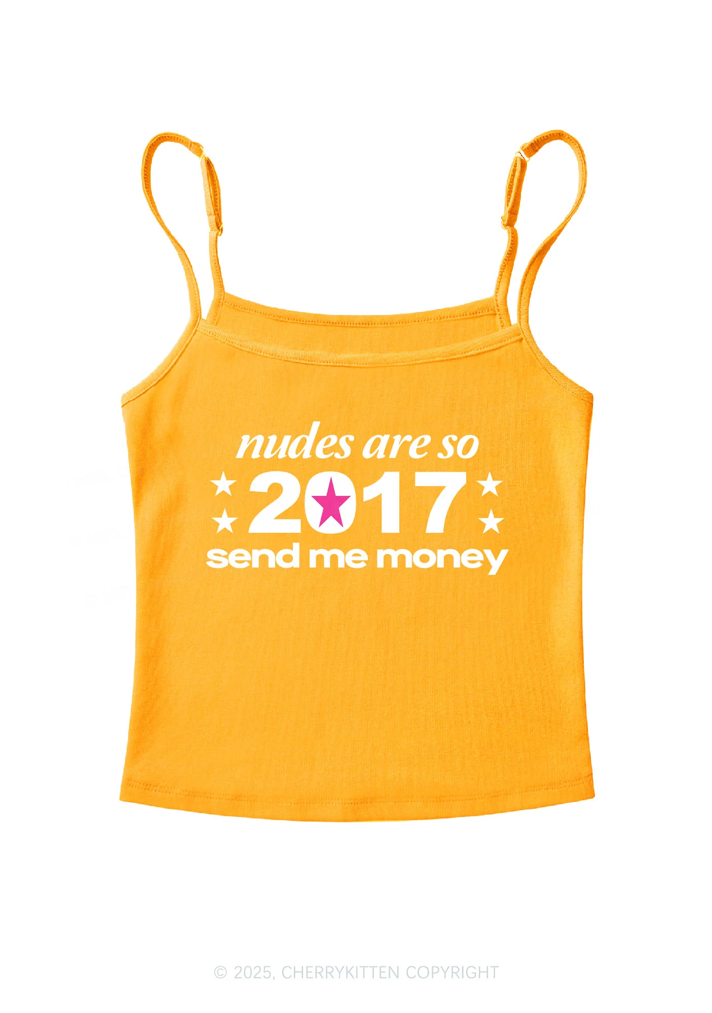 Nxdes Send Me Money Y2K Spaghetti Strap Cami Cherrykitten - Image 6