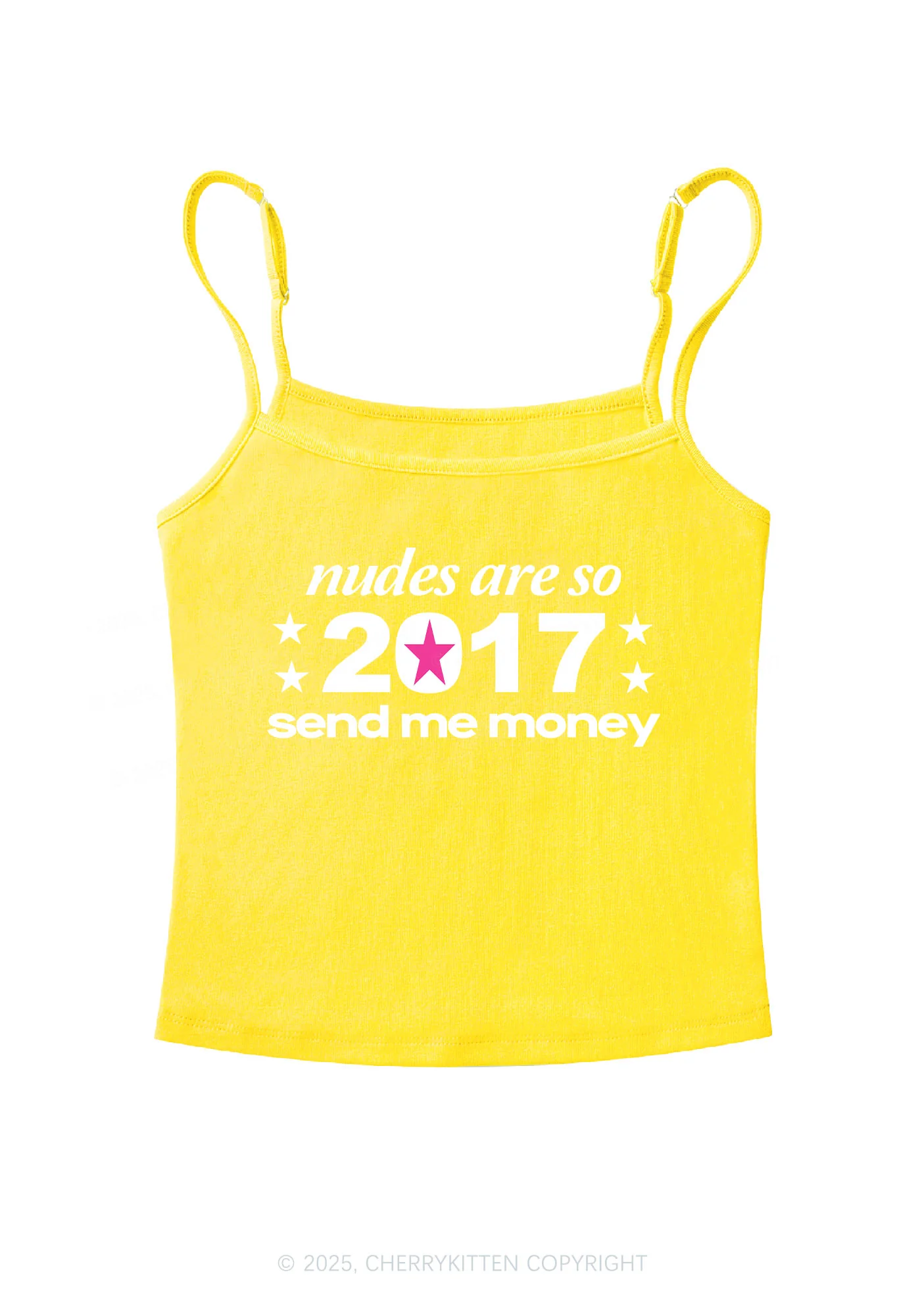 Nxdes Send Me Money Y2K Spaghetti Strap Cami Cherrykitten - Image 7