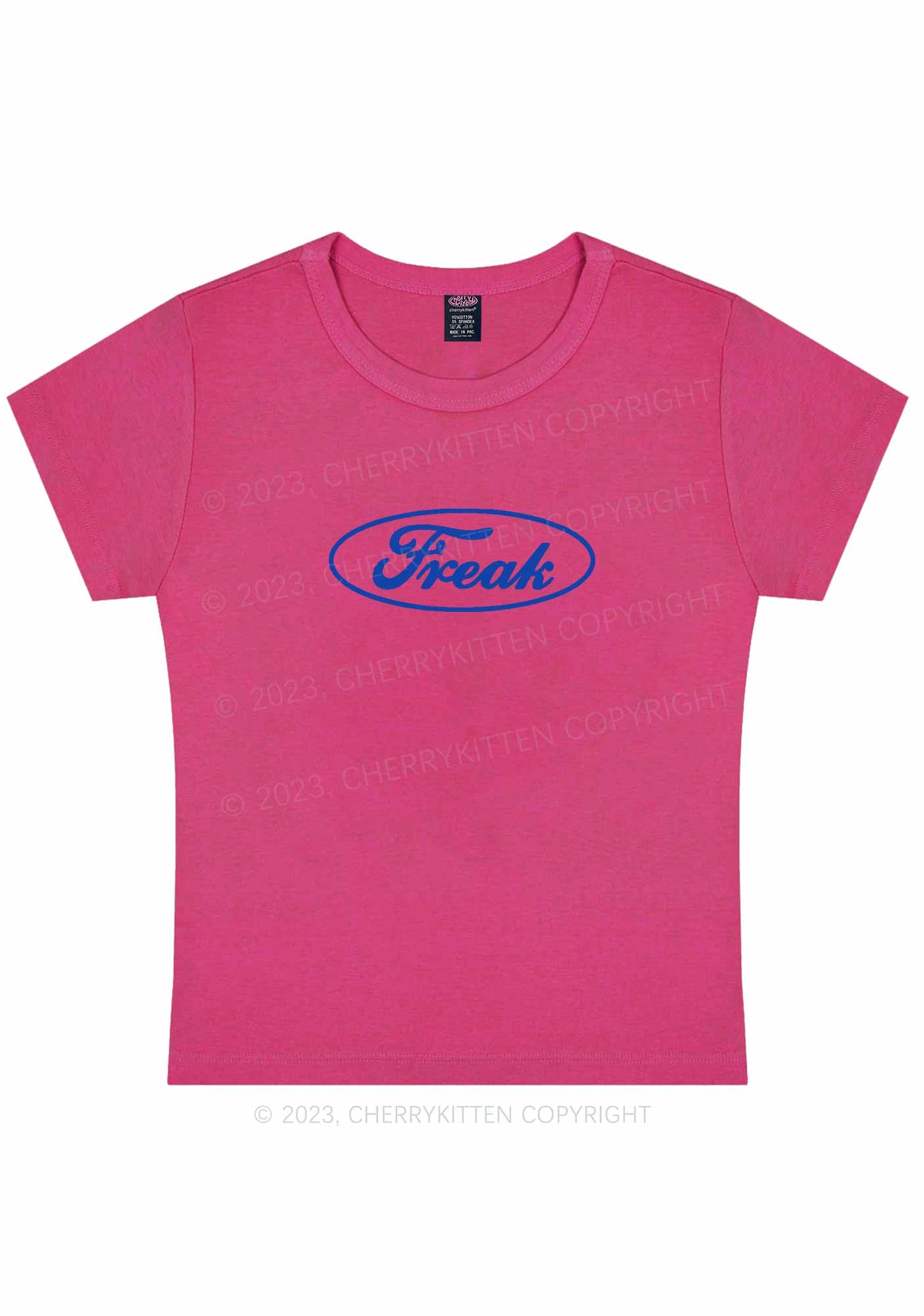 Oval Freak Y2K Baby Tee Cherrykitten - Image 10