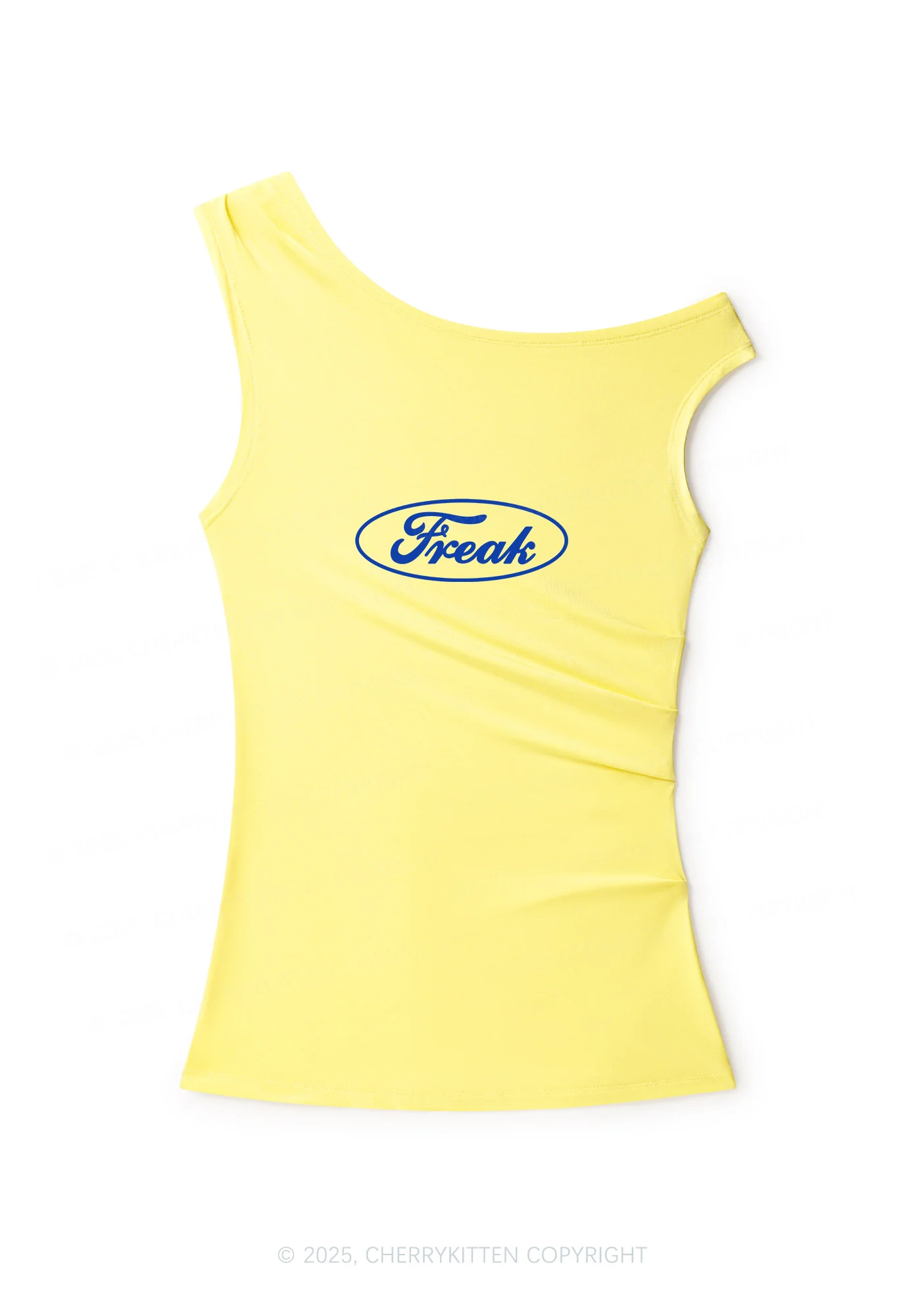 Oval Freak Y2K Off Shoulder Tank Top Cherrykitten