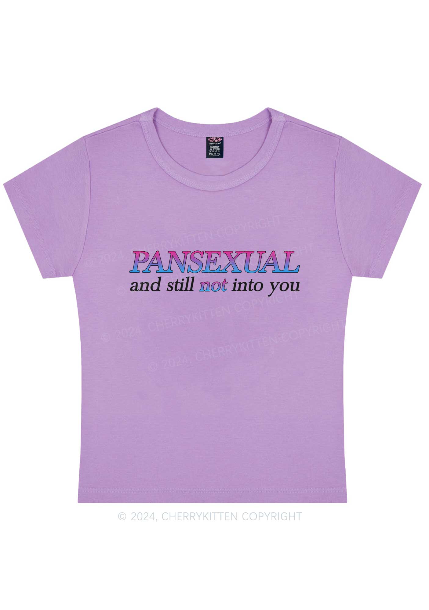 Pansexual Still Not Into You Y2K Baby Tee Cherrykitten - Image 6
