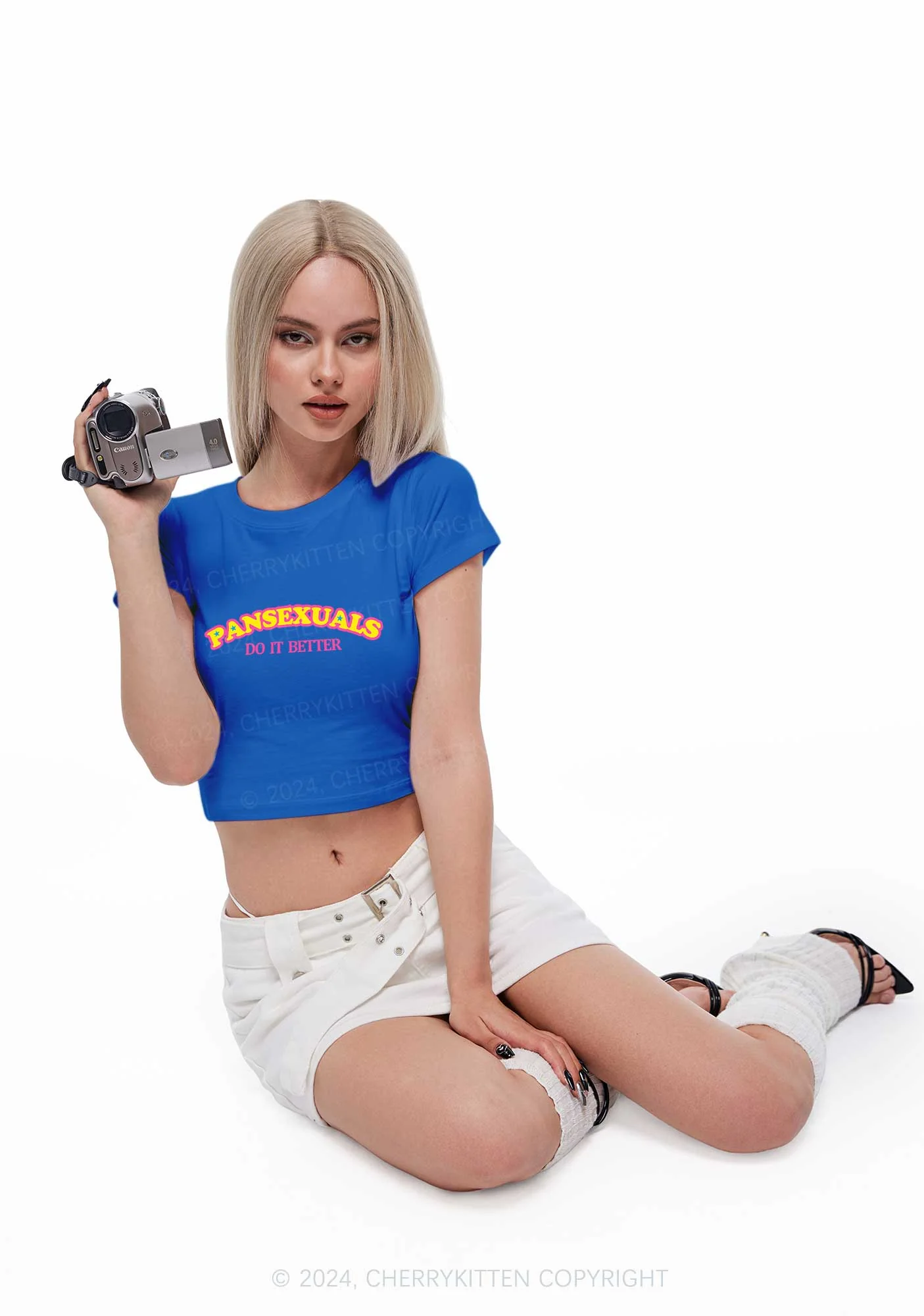 Pansexuals Do It Better Y2K Baby Tee Cherrykitten - Image 3
