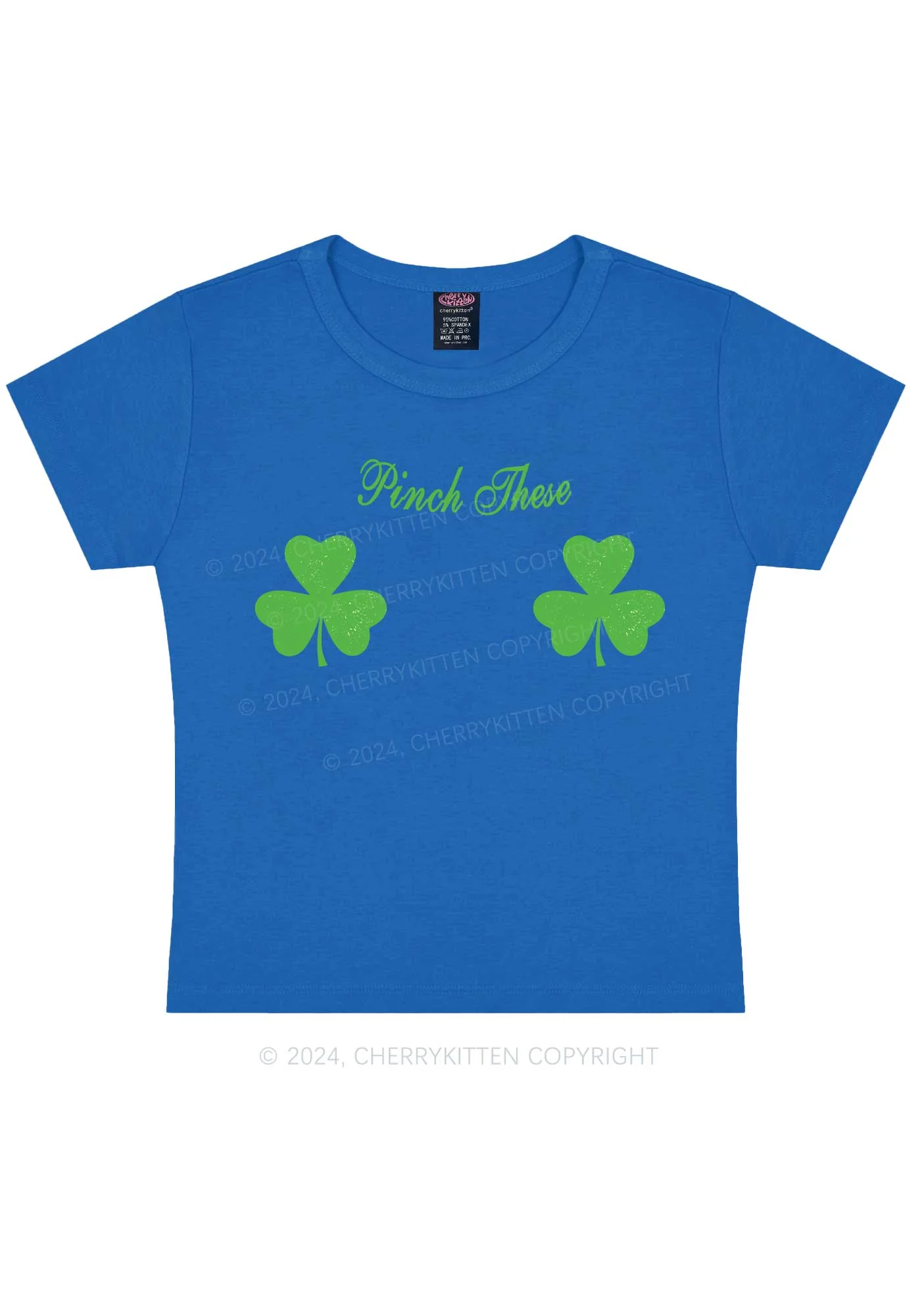 Pinch These St Patricks Y2K Baby Tee Cherrykitten - Image 10