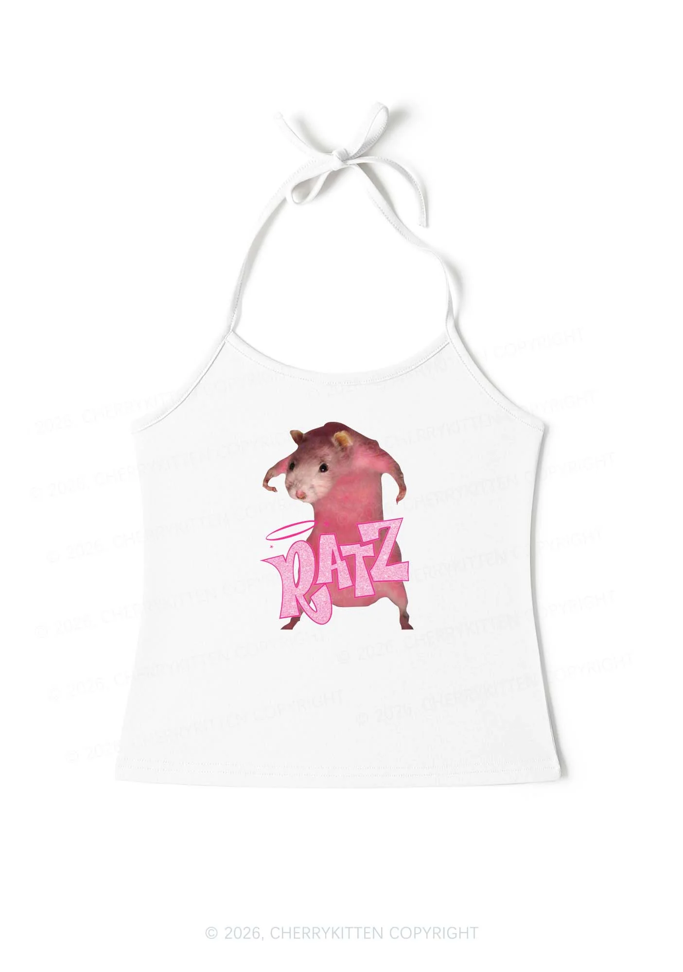 Pink Ratz Y2K Halter Neck Cami Cherrykitten