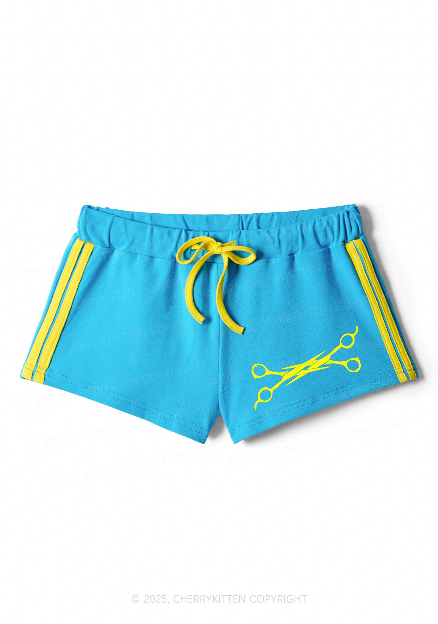 Pink Scissor Pride Y2K Drawstring Mini Shorts Cherrykitten - Image 5