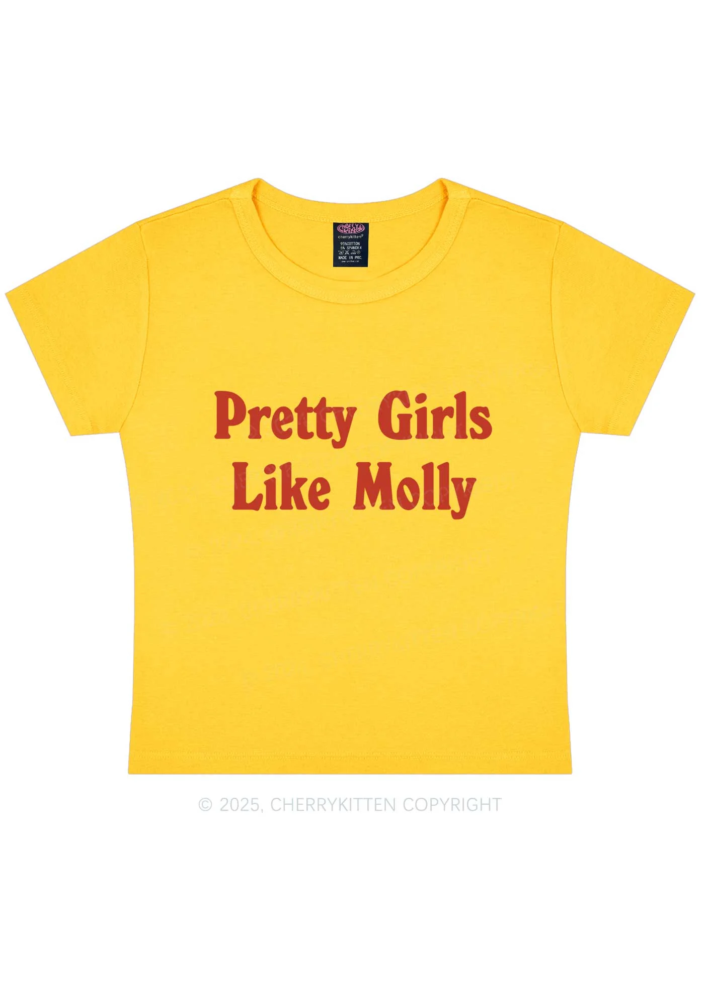 Pretty Girls Like Molly Y2K Baby Tee Cherrykitten