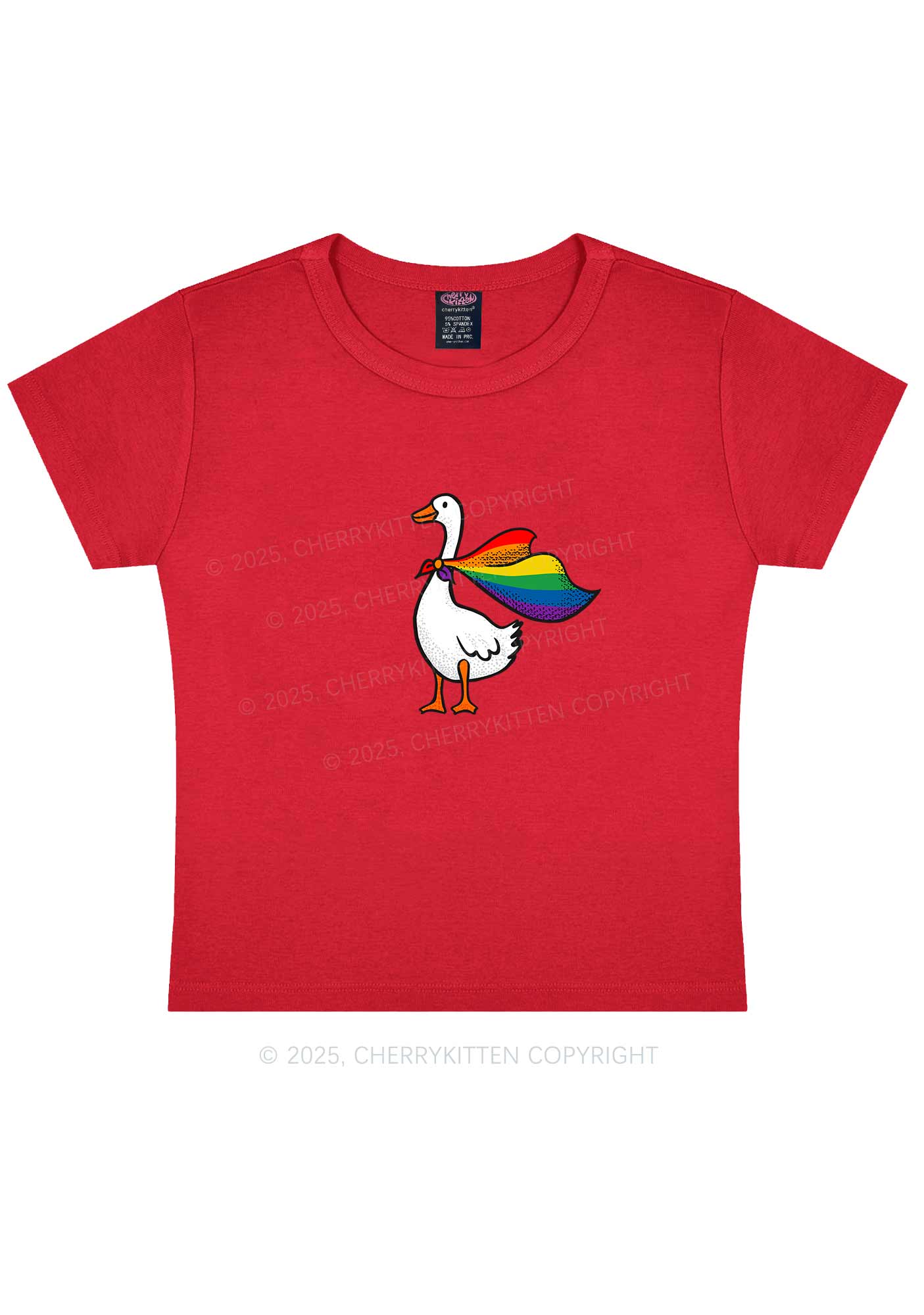 Pride Goose Y2K Baby Tee Cherrykitten - Image 8