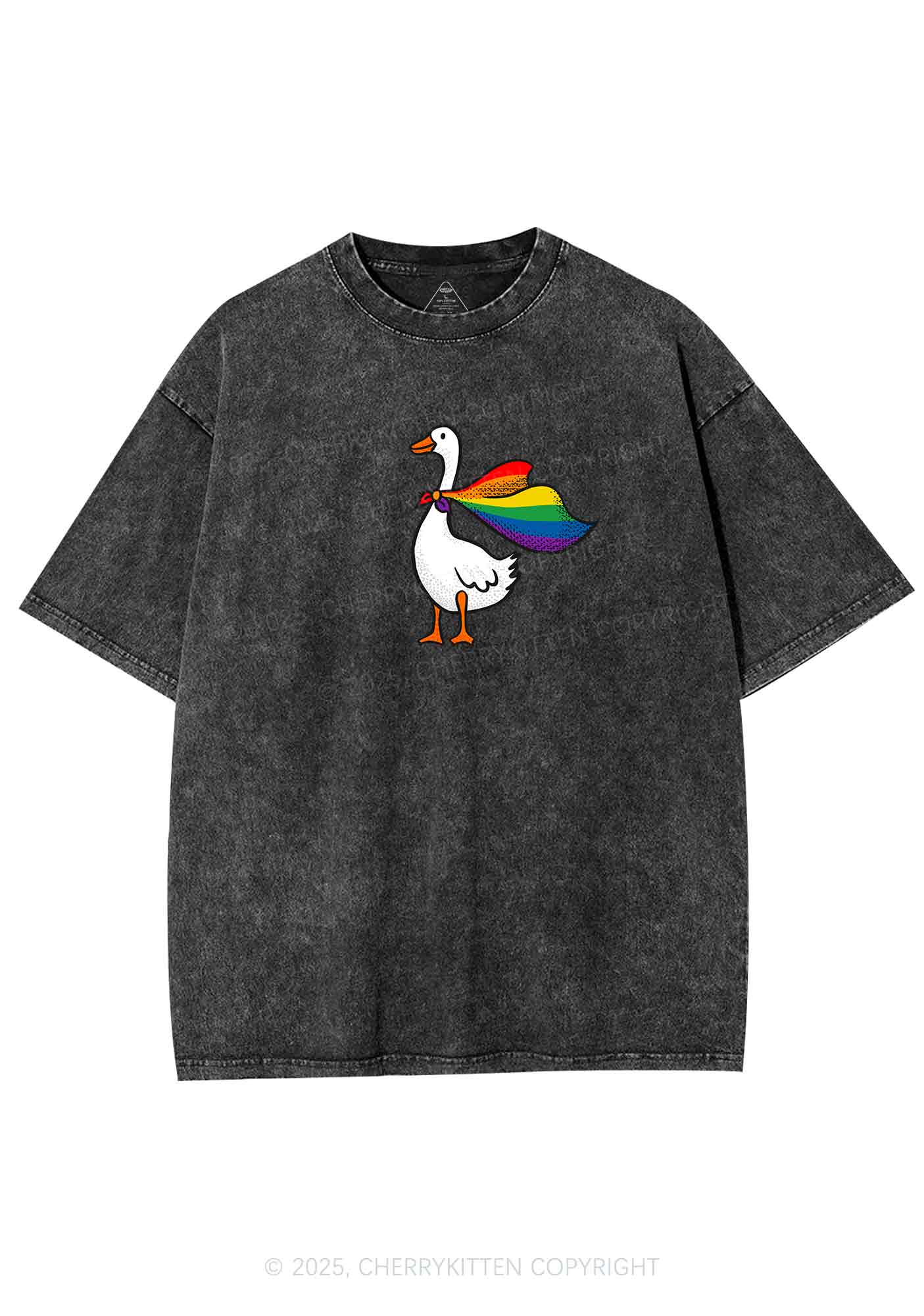 Pride Goose Y2K Shirts Washed Tee Cherrykitten