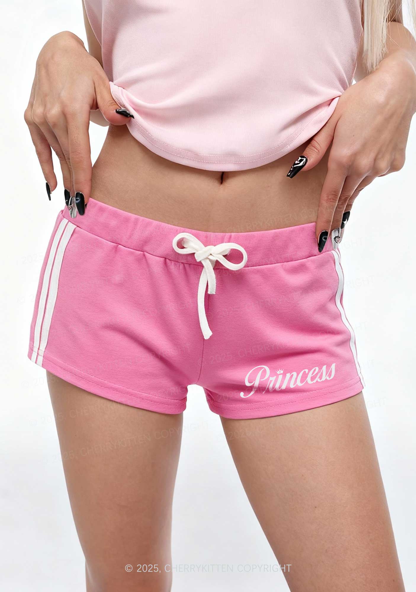 Princess Y2K Drawstring Mini Shorts Cherrykitten - Image 2