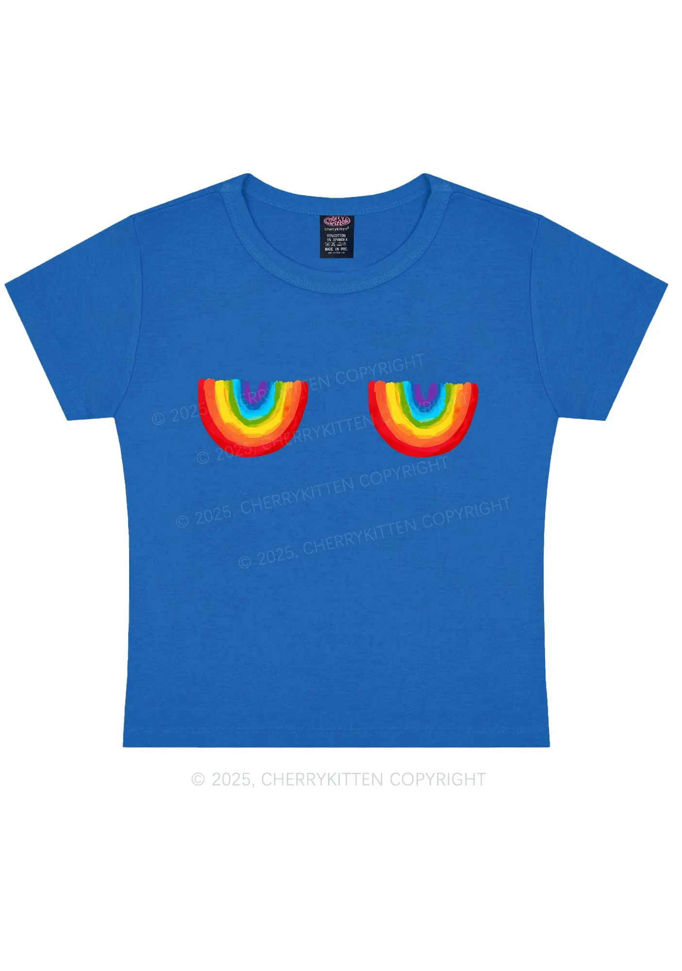 Rainbow Bxxb Y2K Baby Tee Cherrykitten - Image 9