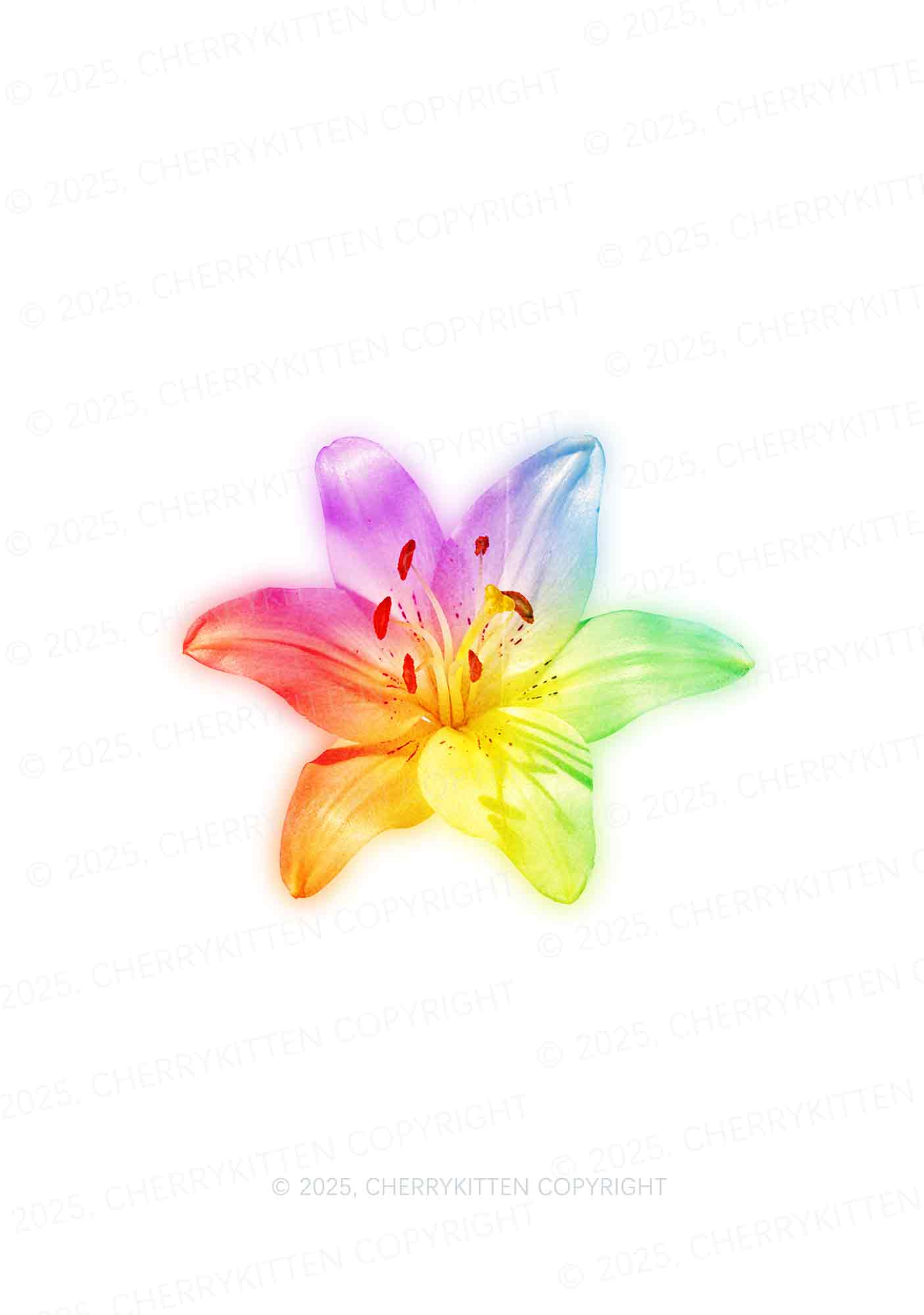 Rainbow Lily Pride Y2K Mesh Muscle Tank Cherrykitten - Image 2