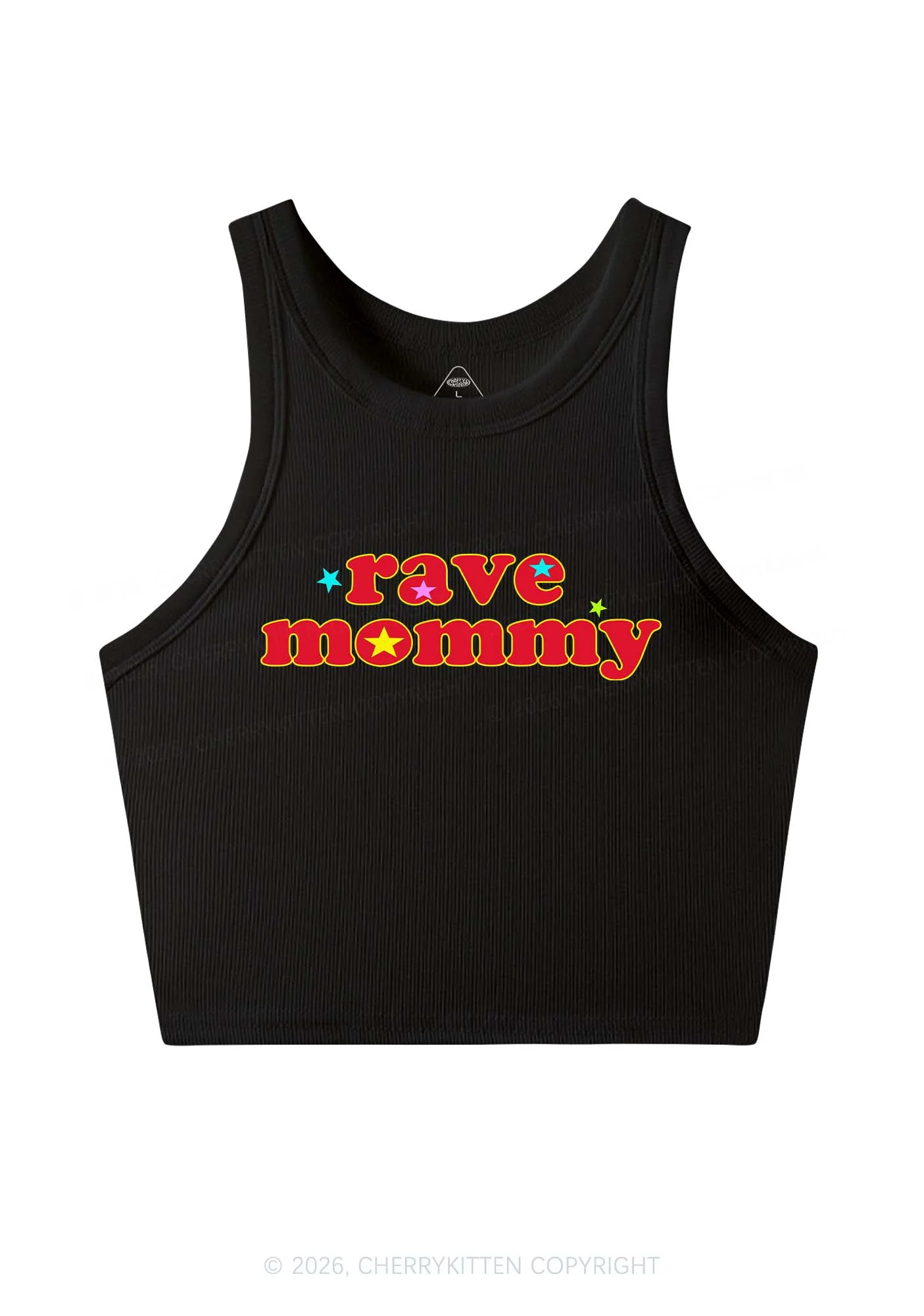 Rave Mommy Y2K Crop Tank Top Cherrykitten