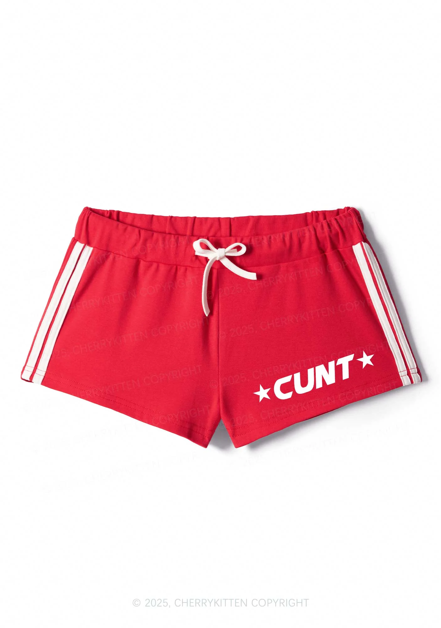 Red Star Count Y2K Drawstring Mini Shorts Cherrykitten - Image 3