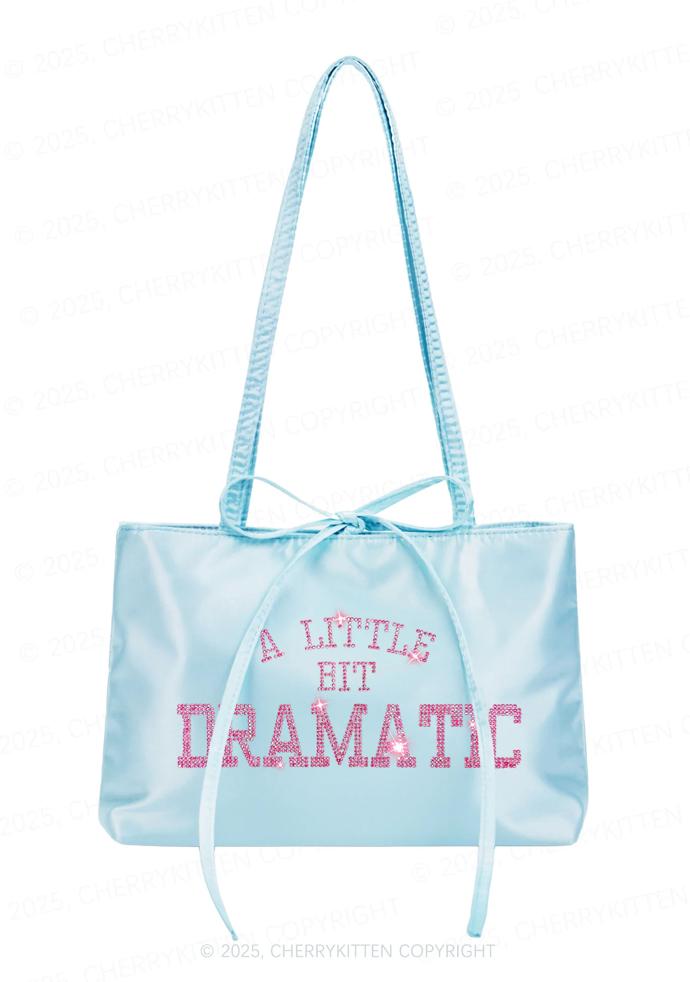 Rhinestone A Little Bit Dramatic Y2K Satin Bags Cherrykitten