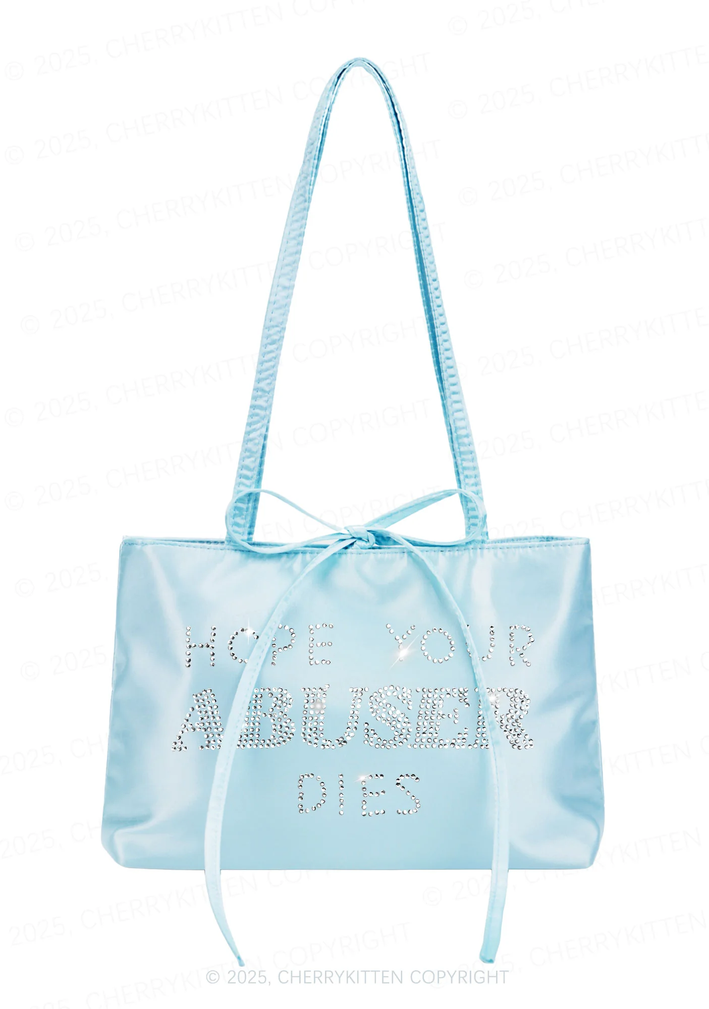 Rhinestone Abuser Dies Y2K Satin Bags Cherrykitten - Image 2