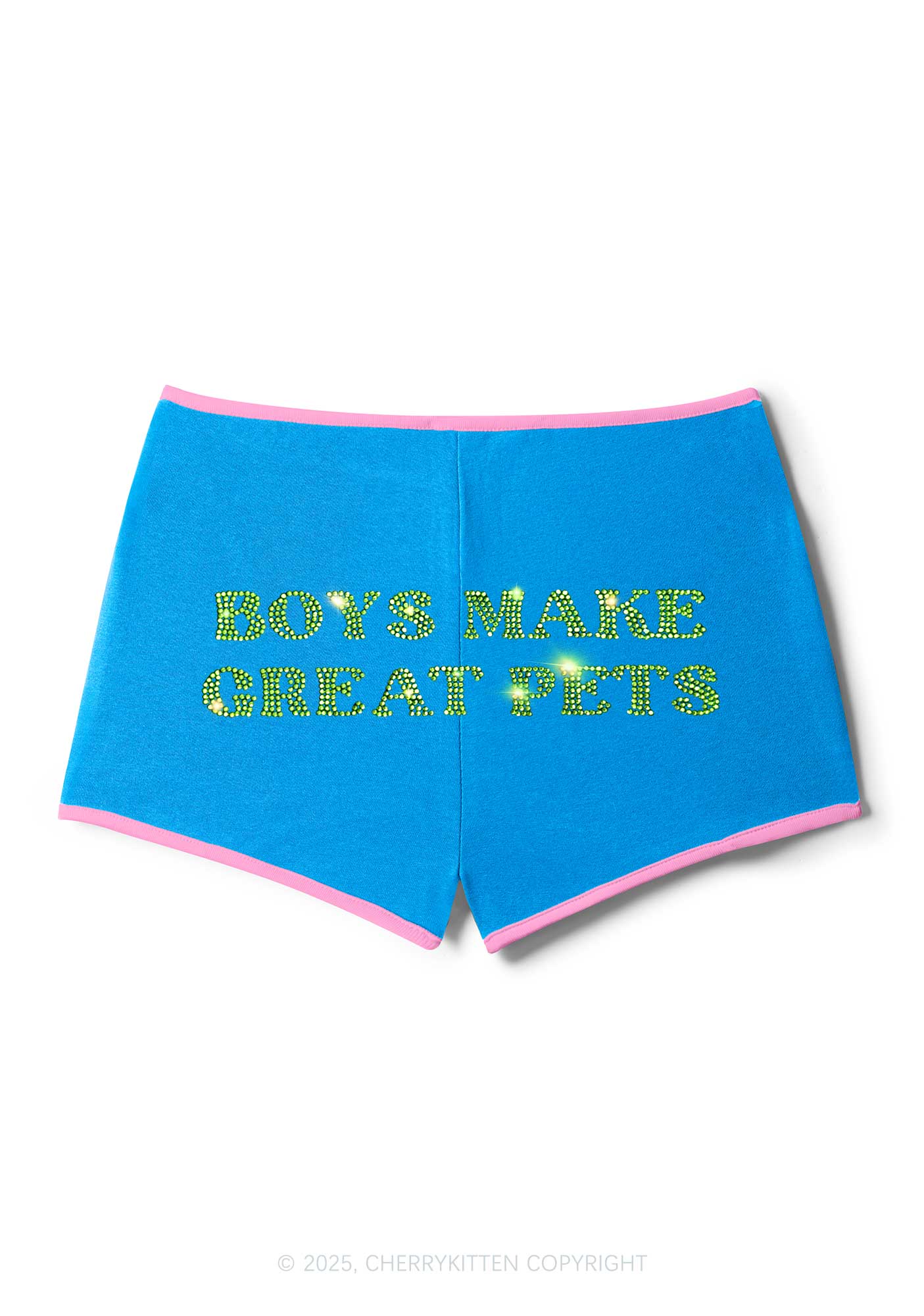 Rhinestone Boys Make Gr8 Pets Y2K Booty Shorts Cherrykitten - Image 6