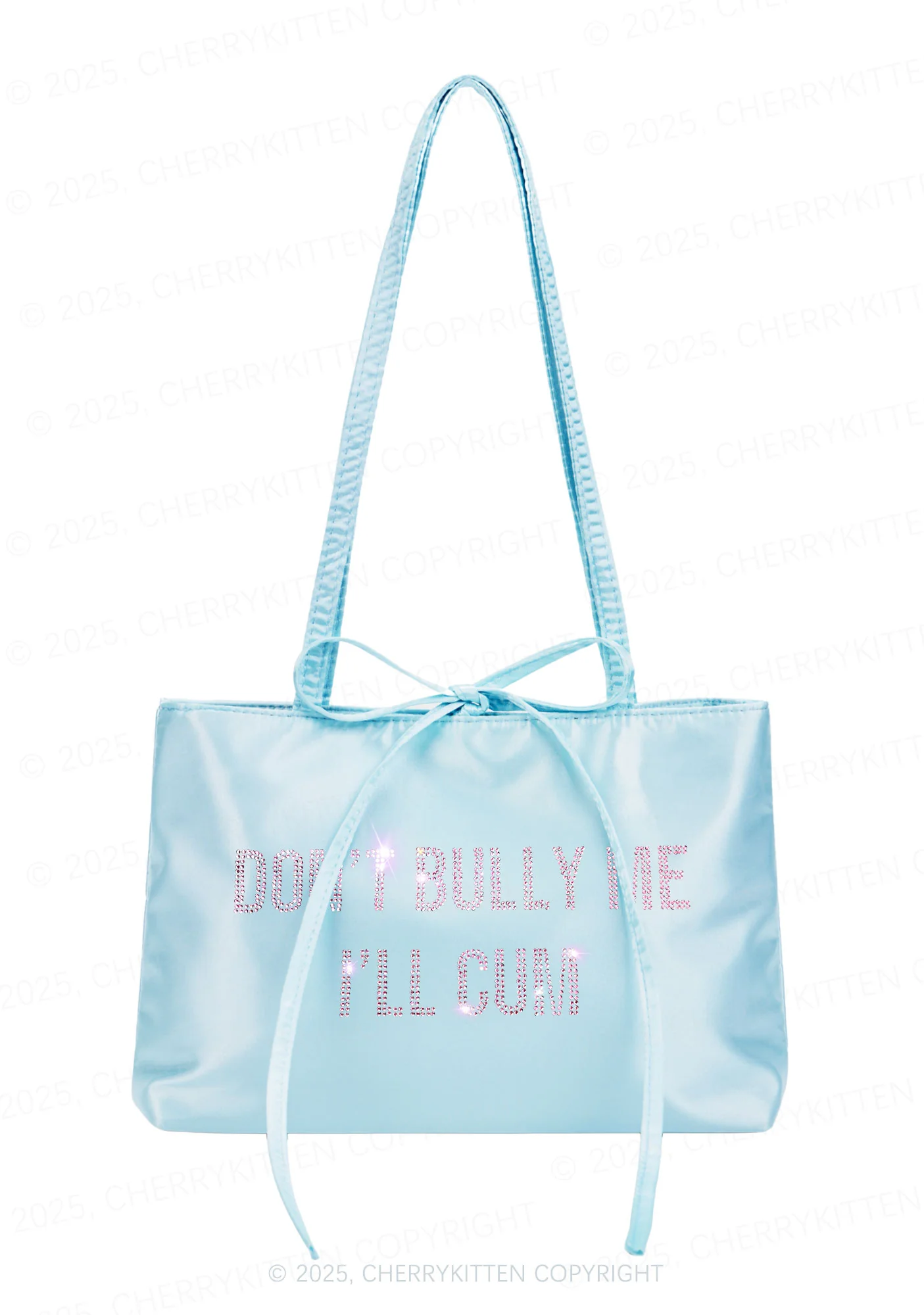 Rhinestone Dont Bully Me Y2K Satin Bags Cherrykitten - Image 3