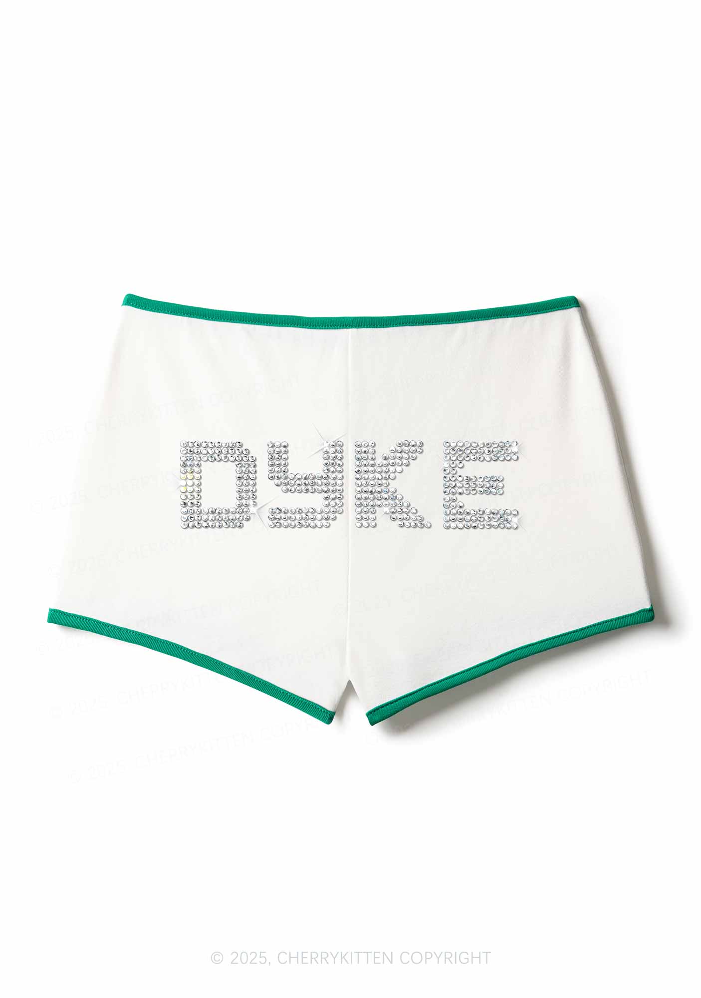 Rhinestone Dyke Pride Y2K Booty Shorts Cherrykitten - Image 3