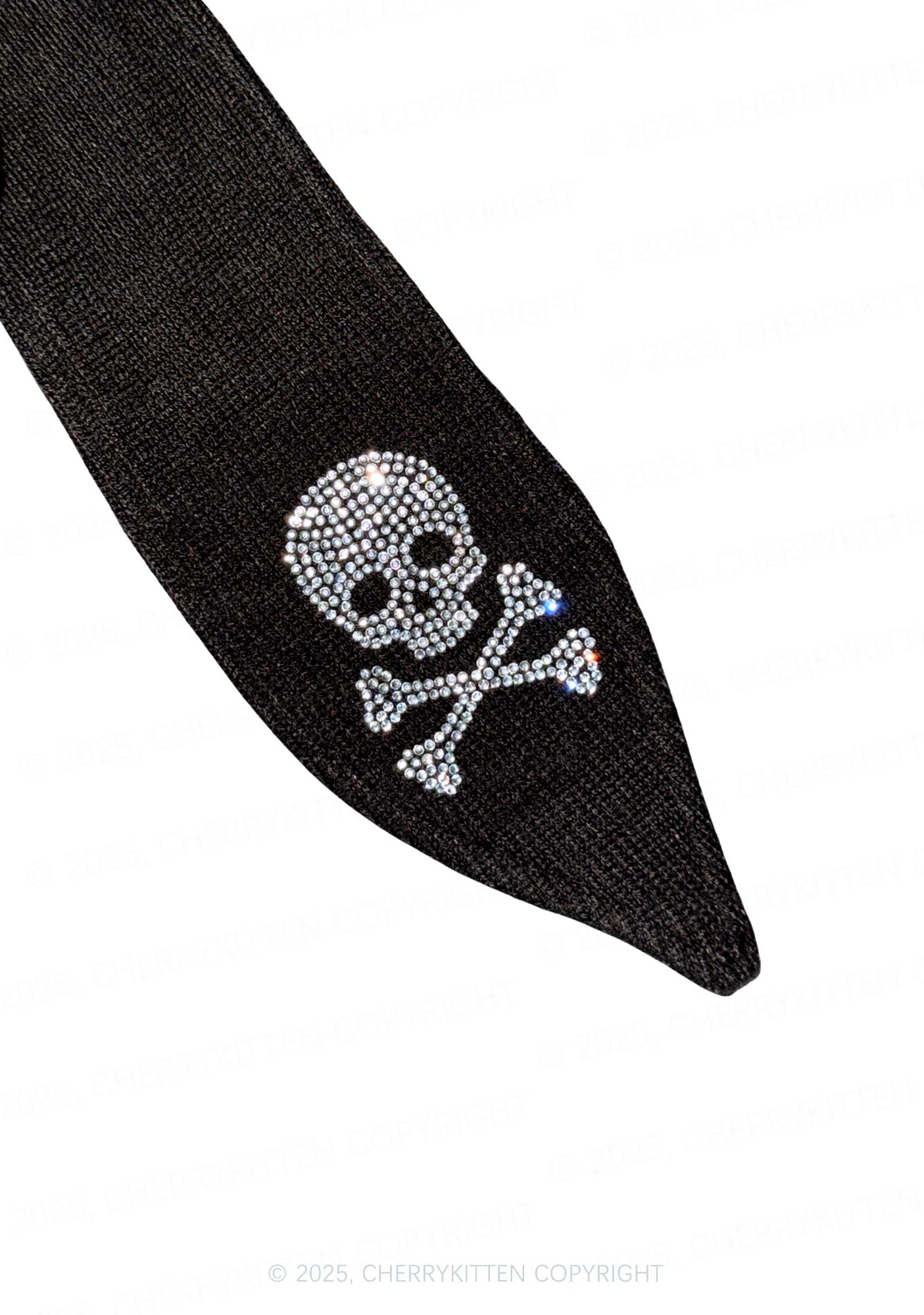 Rhinestone Good Boy Y2K Bunny Ear Knitted Hat Cherrykitten - Image 3