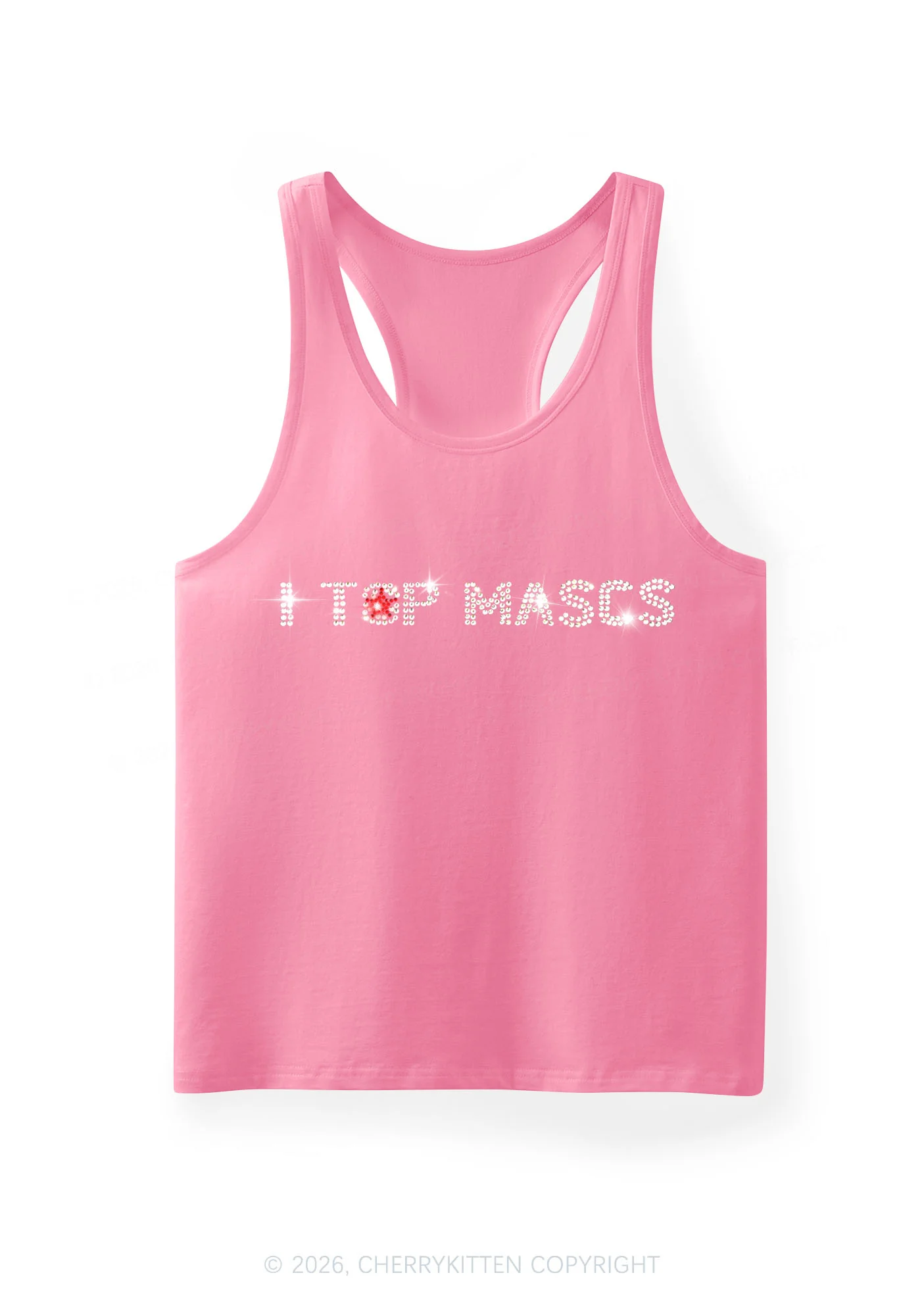 Rhinestone I Top Mascs Pride Y2K Men Racerback Tank Top Cherrykitten - Image 4