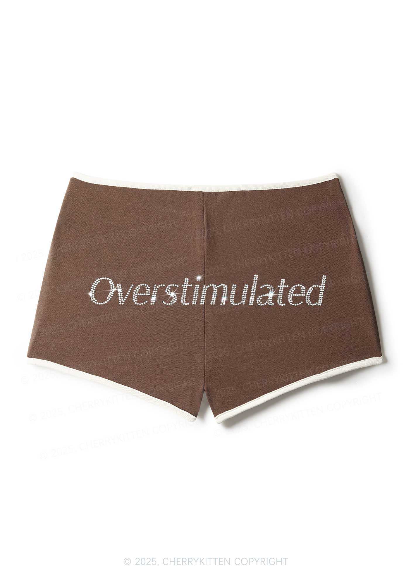 Rhinestone Overstimulated Y2K Booty Shorts Cherrykitten - Image 3