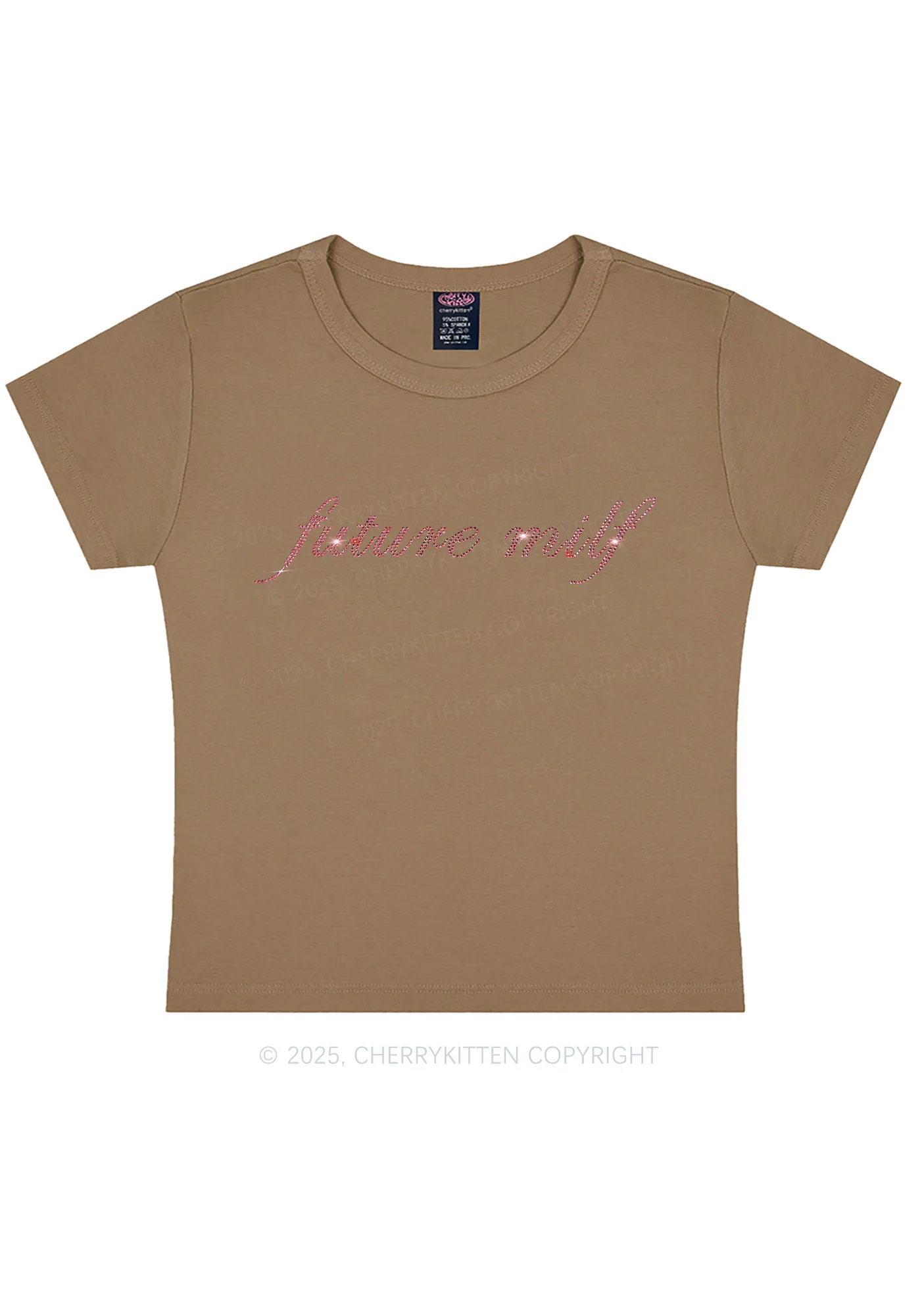 Rhinestone Pink Future Mxxf Y2K Baby Tee Cherrykitten - Image 8