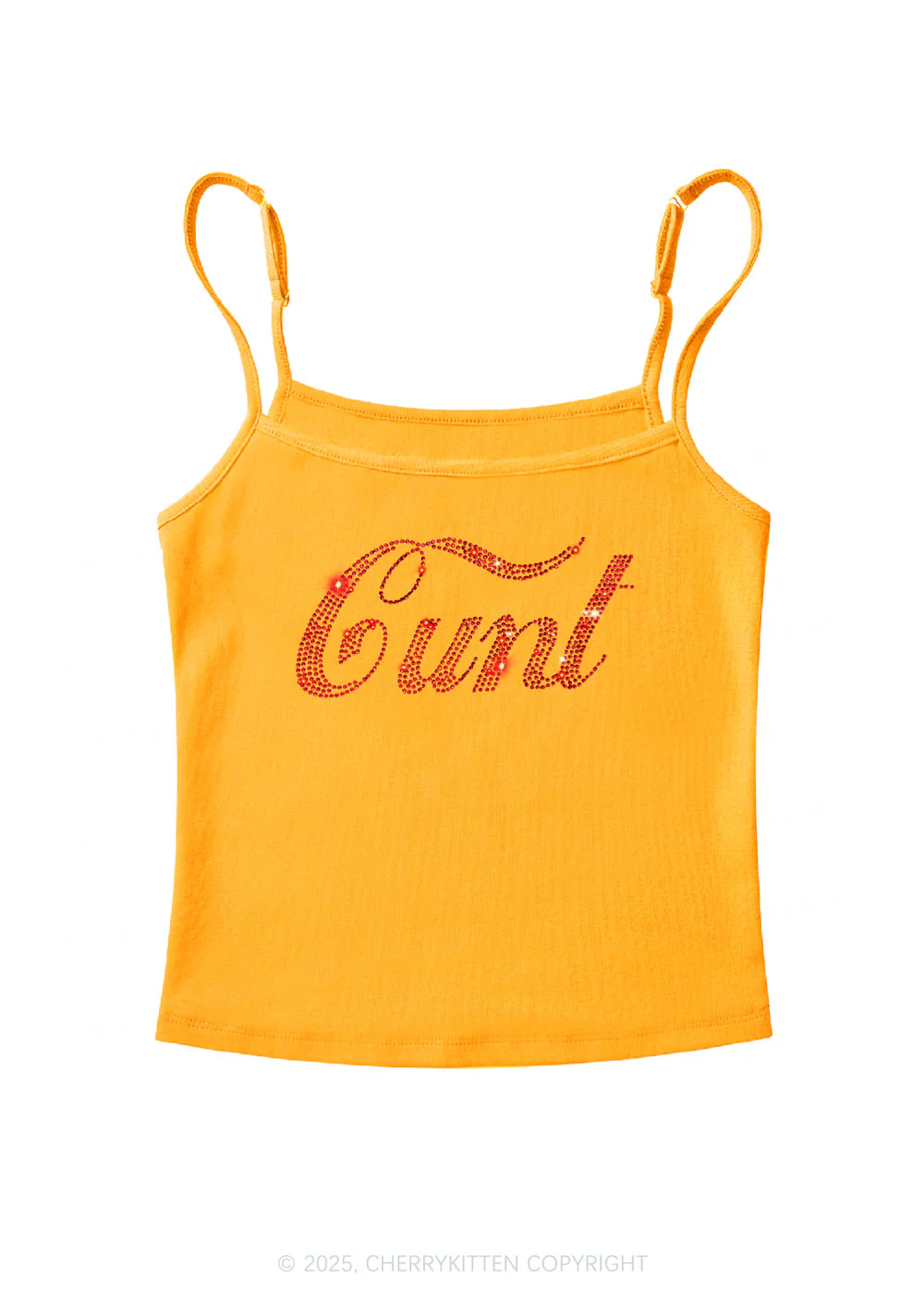 Rhinestone Special Cxxt Y2K Spaghetti Strap Cami Cherrykitten - Image 5