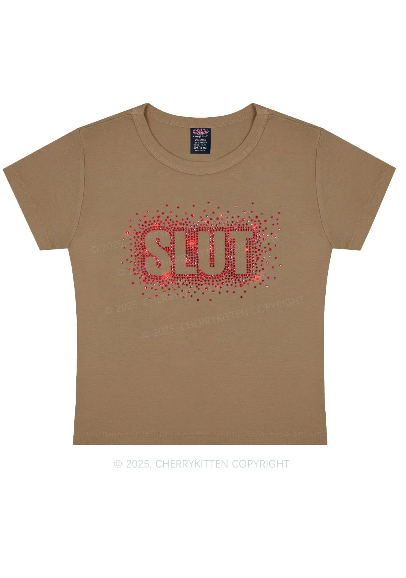 Rhinestone Special Slxt Y2K Baby Tee Cherrykitten - Image 11