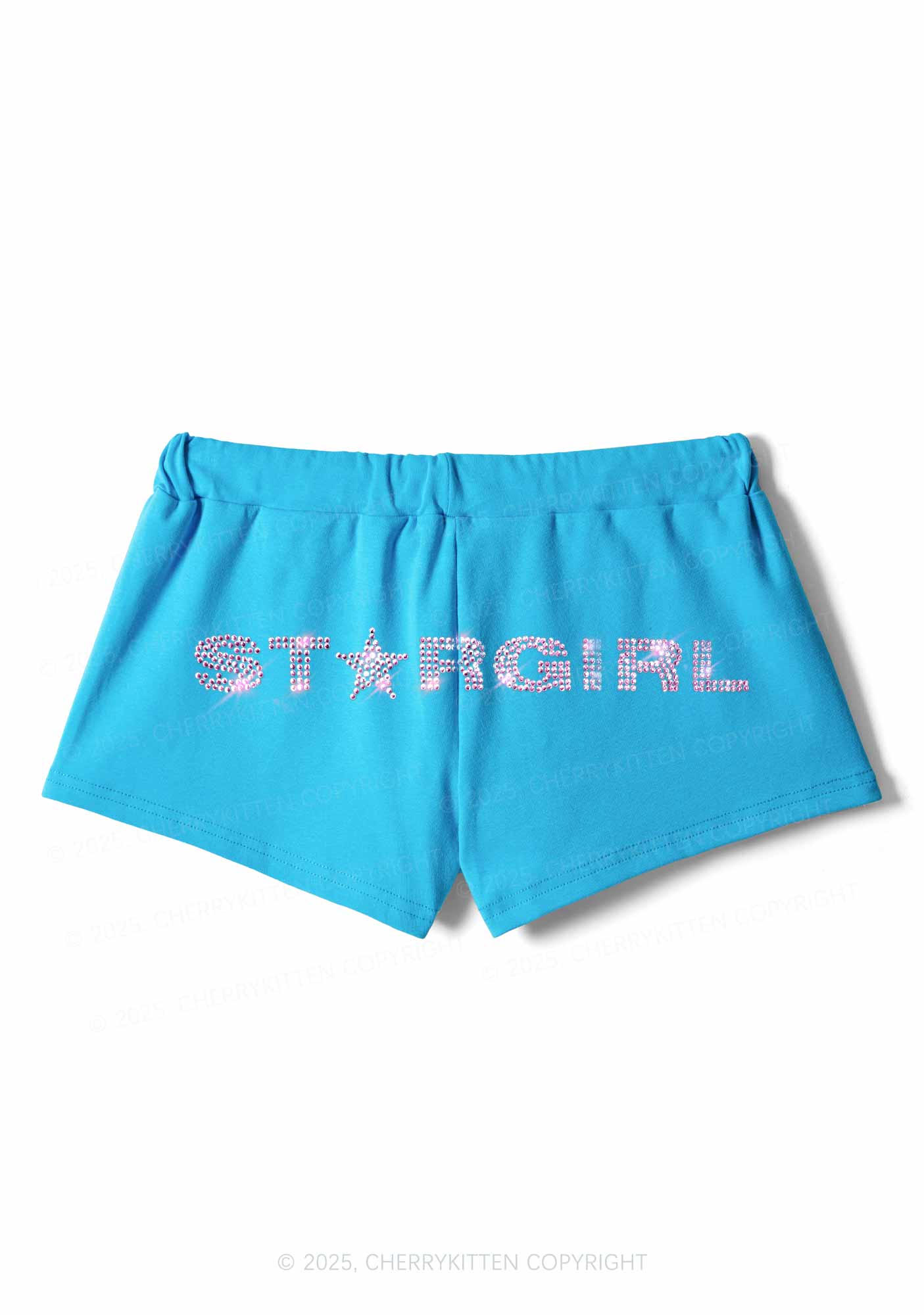 Rhinestone Stargirl Y2K Drawstring Mini Shorts Cherrykitten - Image 3
