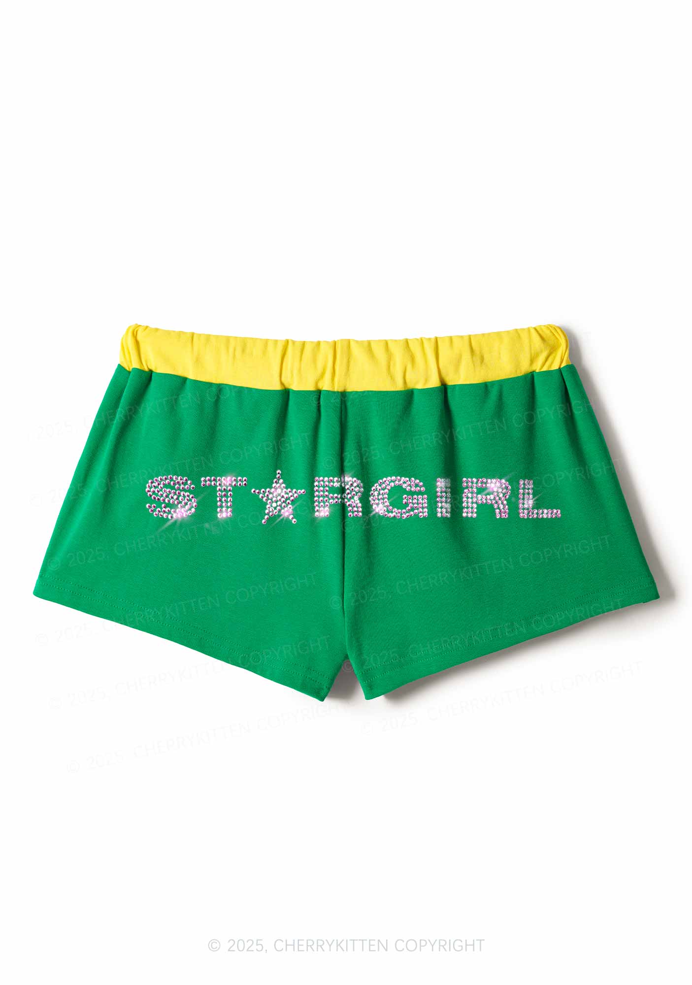 Rhinestone Stargirl Y2K Drawstring Mini Shorts Cherrykitten - Image 6