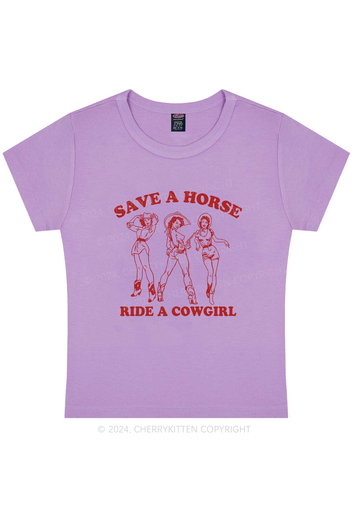 Ride A Cowgirl Y2K Baby Tee Cherrykitten - Image 6