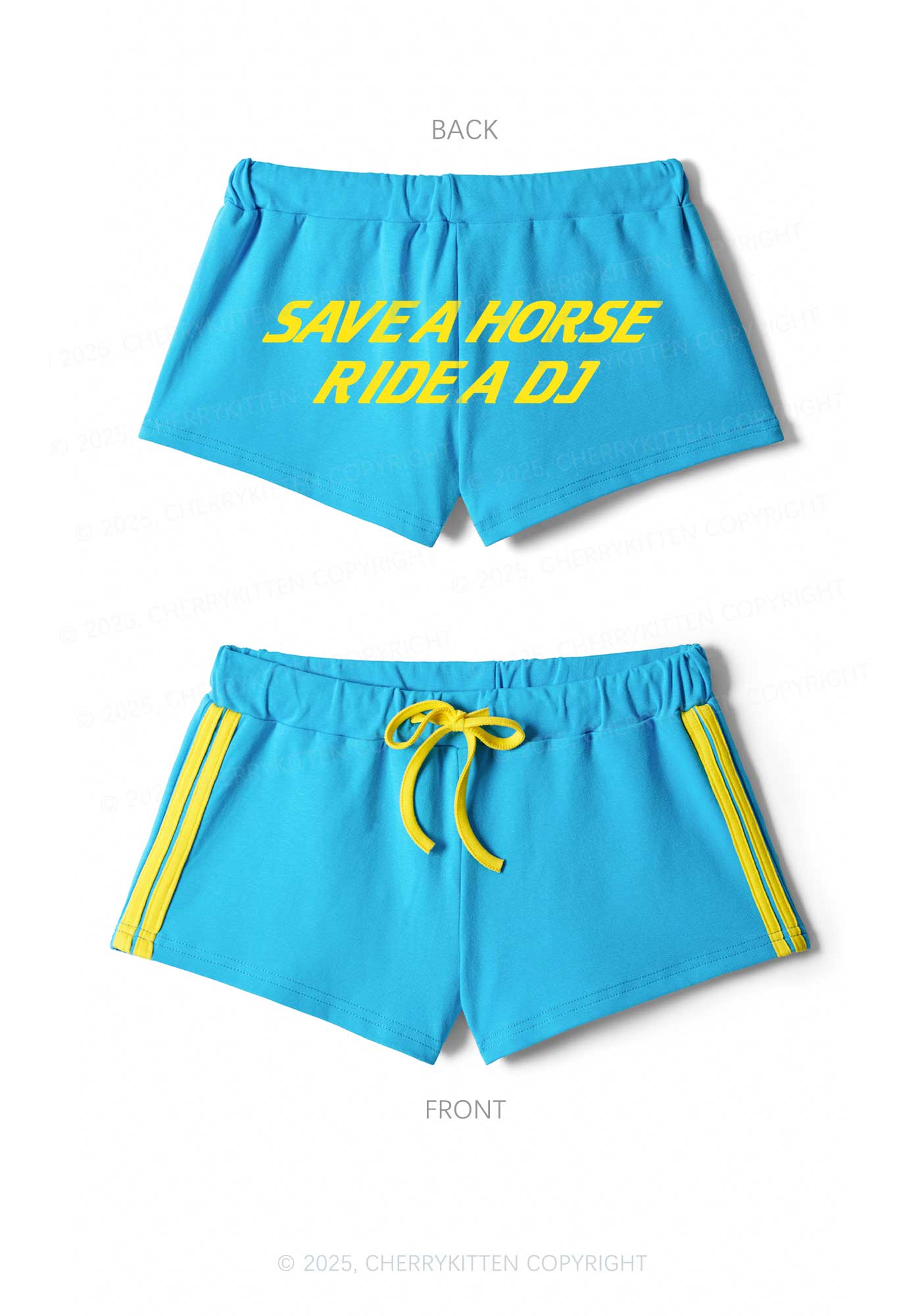 Ride A DJ Y2K Drawstring Mini Shorts Cherrykitten - Image 3
