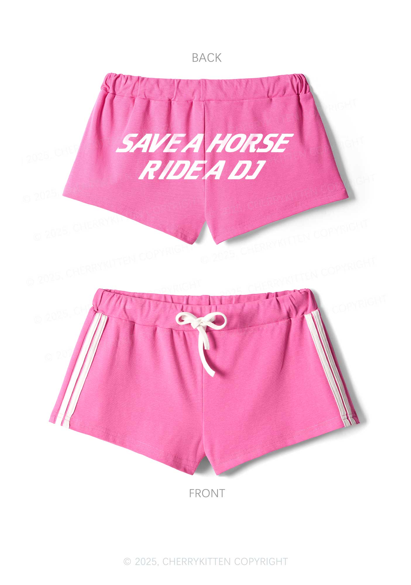 Ride A DJ Y2K Drawstring Mini Shorts Cherrykitten - Image 5
