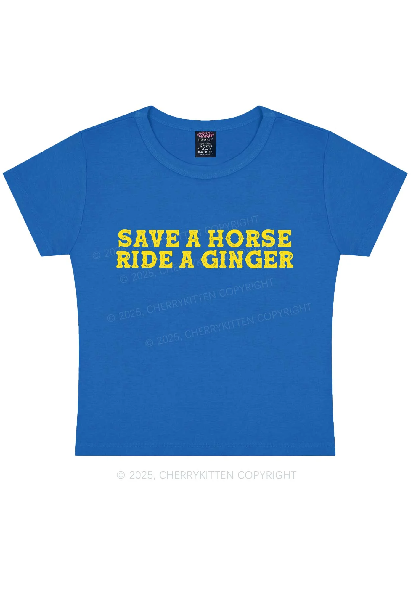 Ride A Ginger Y2K Baby Tee Cherrykitten - Image 12