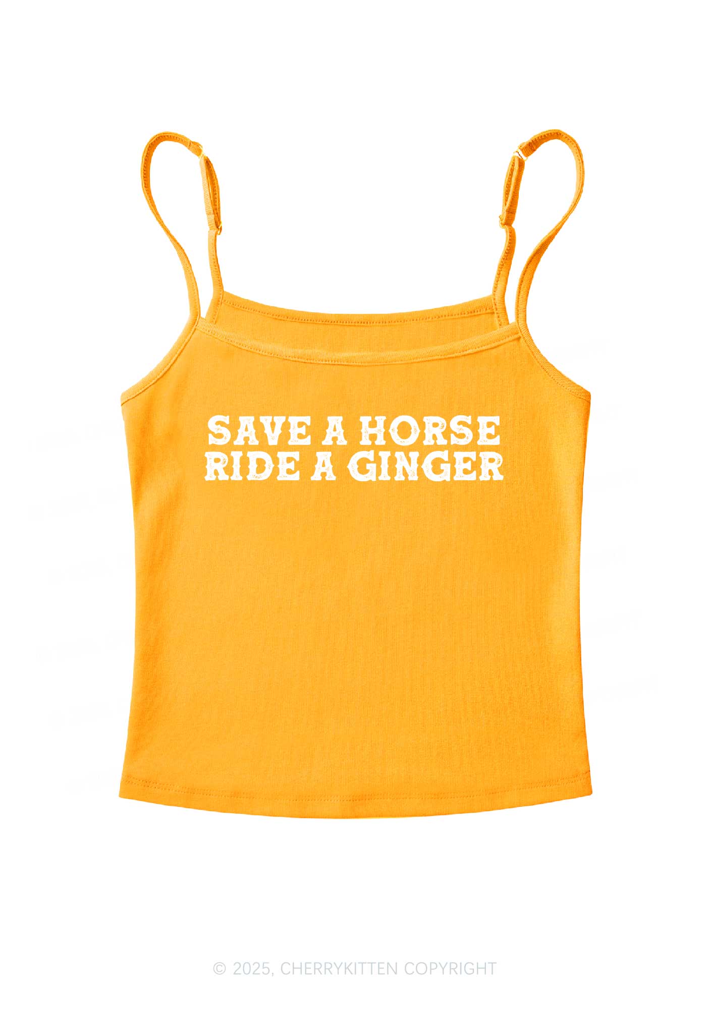 Ride A Ginger Y2K Spaghetti Strap Cami Cherrykitten - Image 6