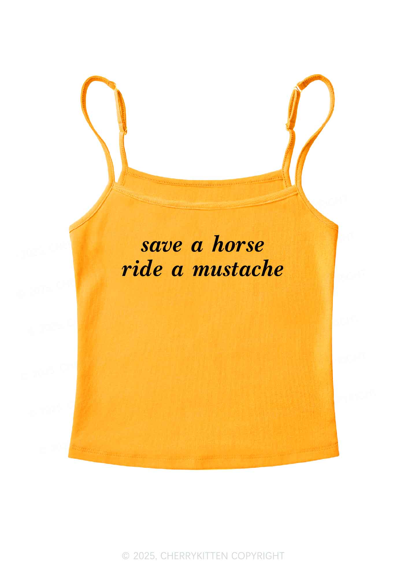 Ride A Mustache Y2K Spaghetti Strap Cami Cherrykitten - Image 7