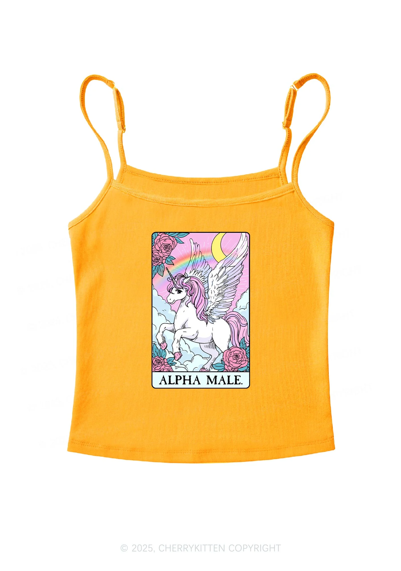 Rose Unicorn Alpha Male Y2K Spaghetti Strap Cami Cherrykitten - Image 7