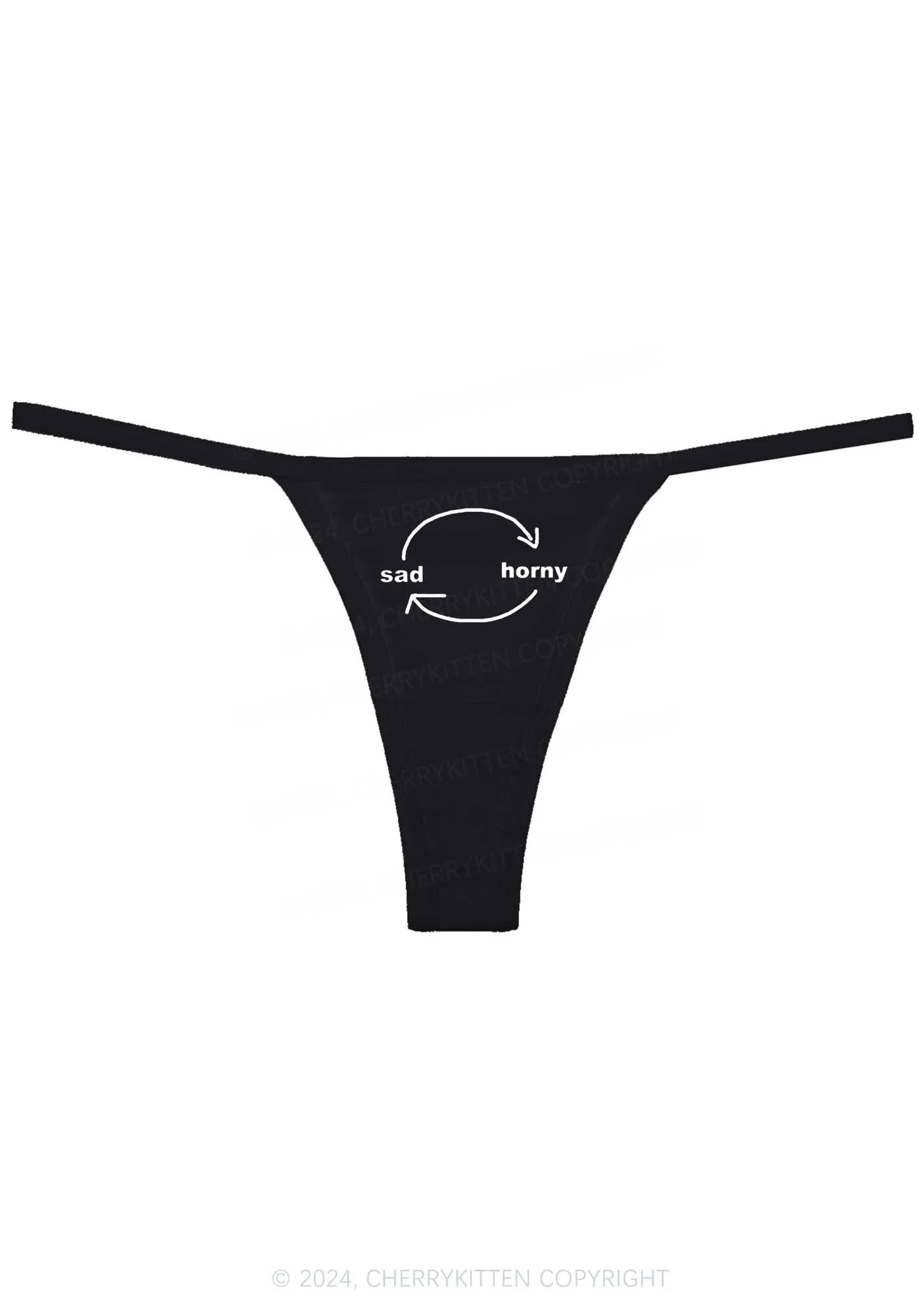 Sad Circle Y2K Flat String Thong Cherrykitten - Image 4