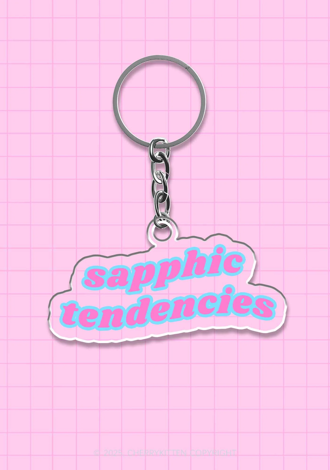 Sapphic Pride 1Pc Y2K Keychain Cherrykitten