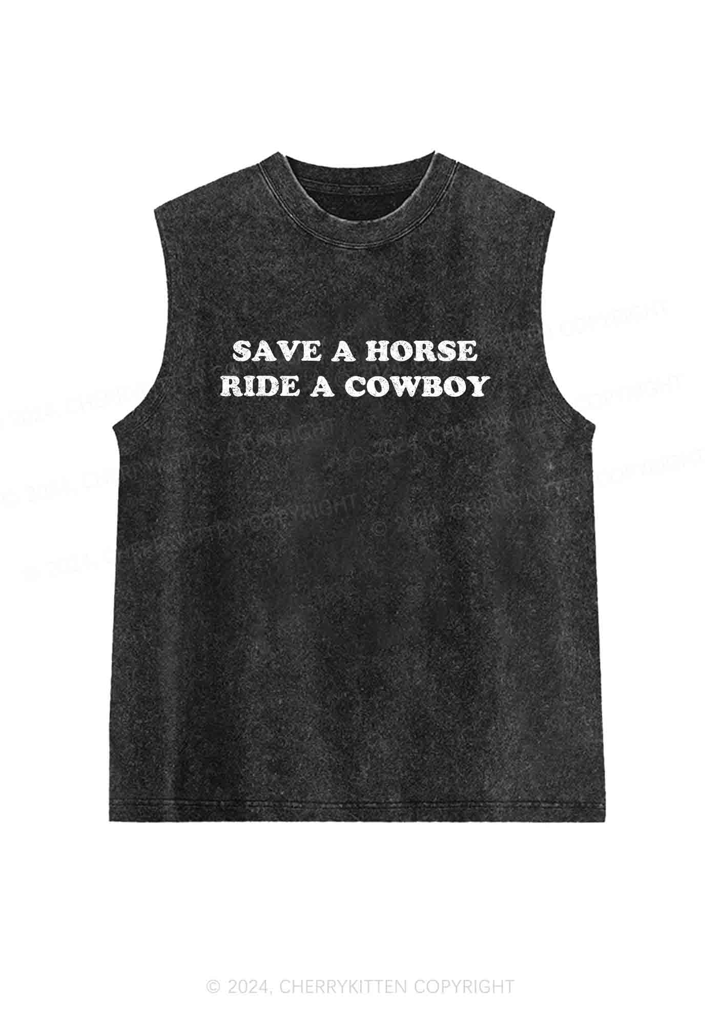 Save A Horse Y2K Washed Tank Cherrykitten