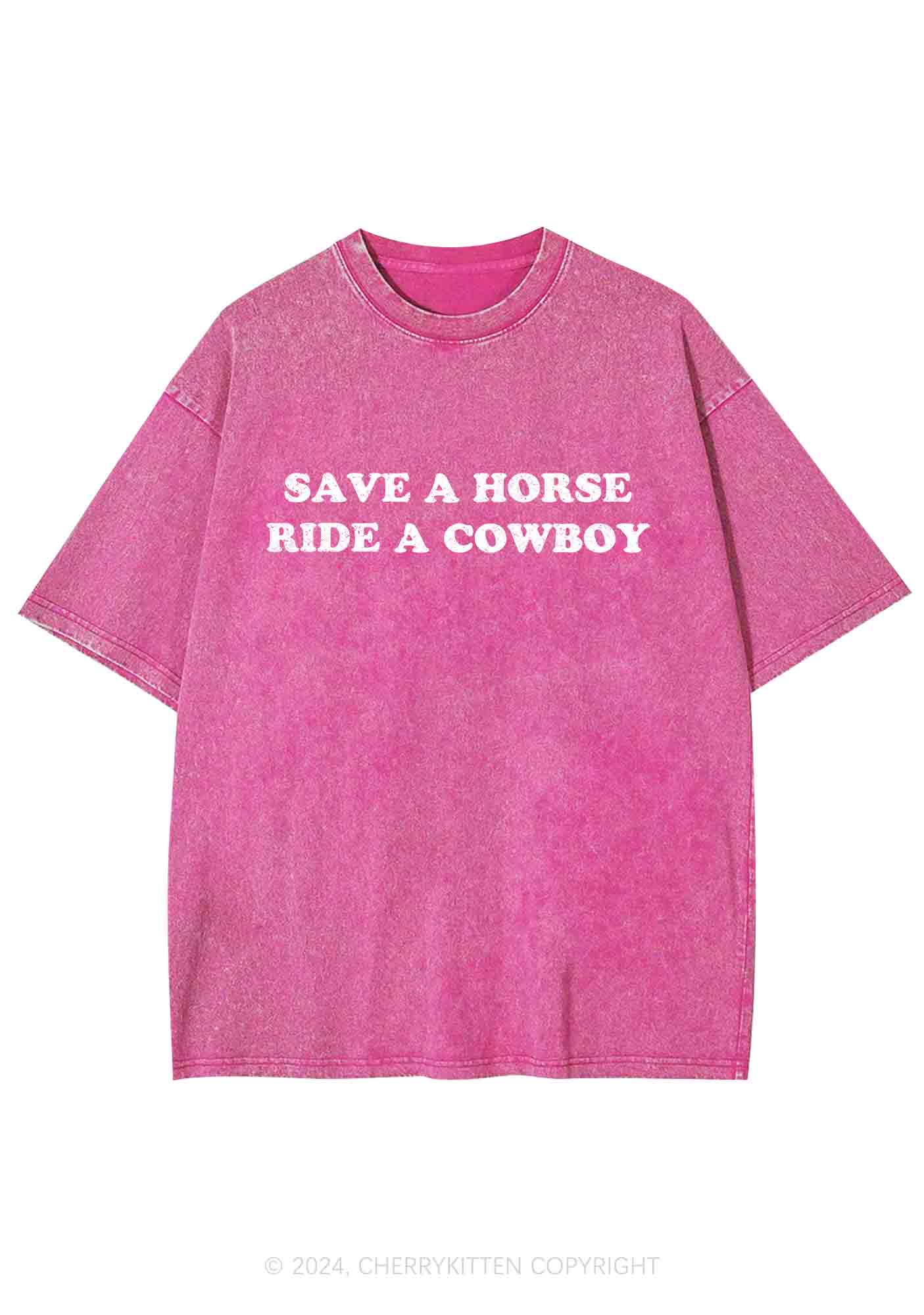 Save A Horse Y2K Washed Tee Cherrykitten - Image 3