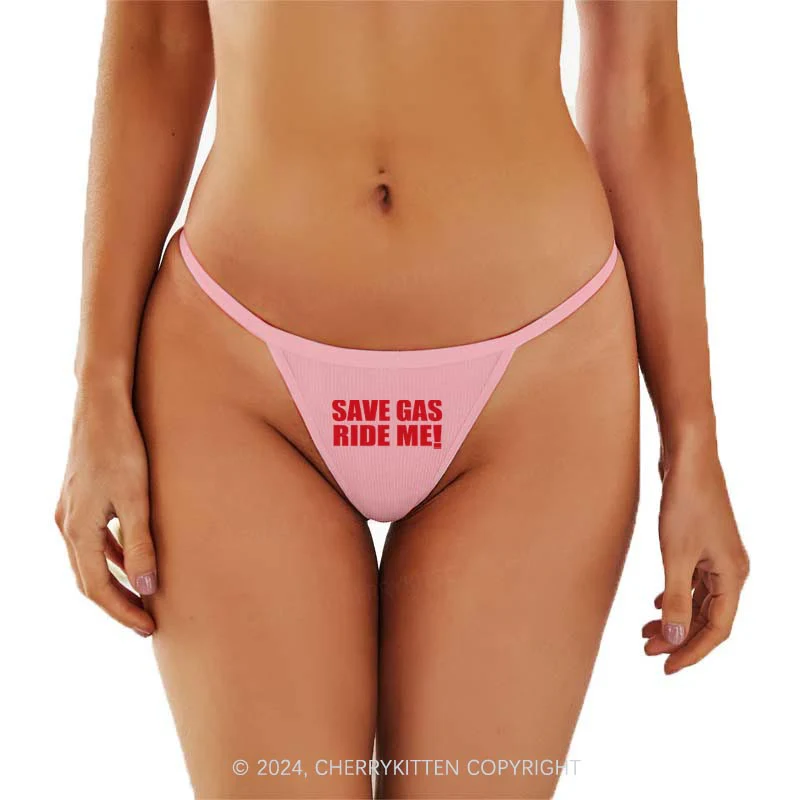 Save Gas Ride Me Y2K Flat String Thong Cherrykitten - Image 3