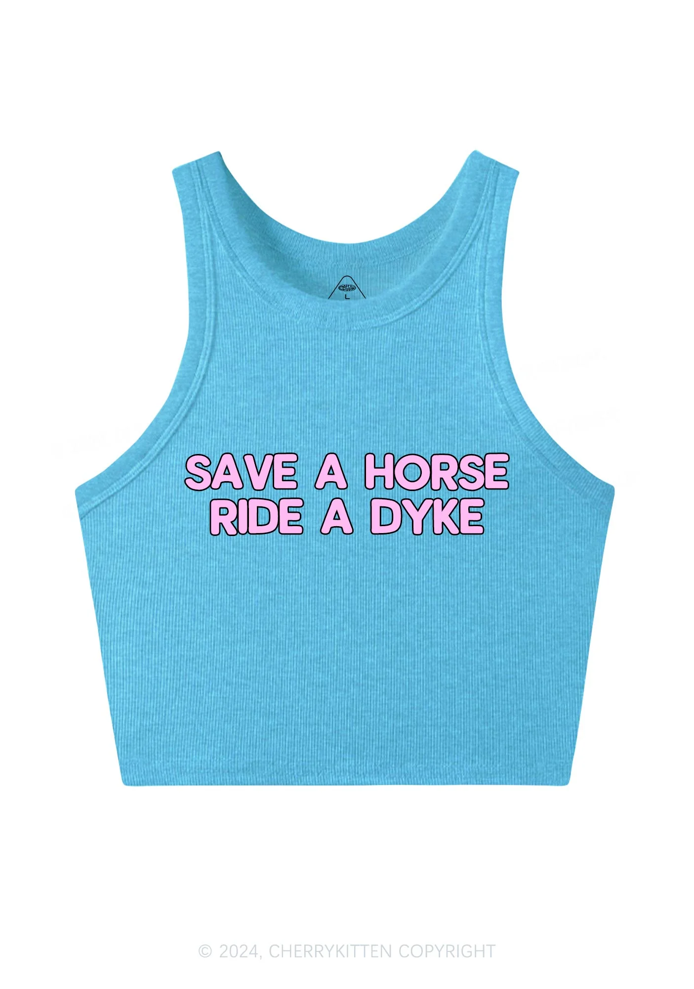 Save Horse Ride Dyke Y2K Crop Tank Top Cherrykitten - Image 5